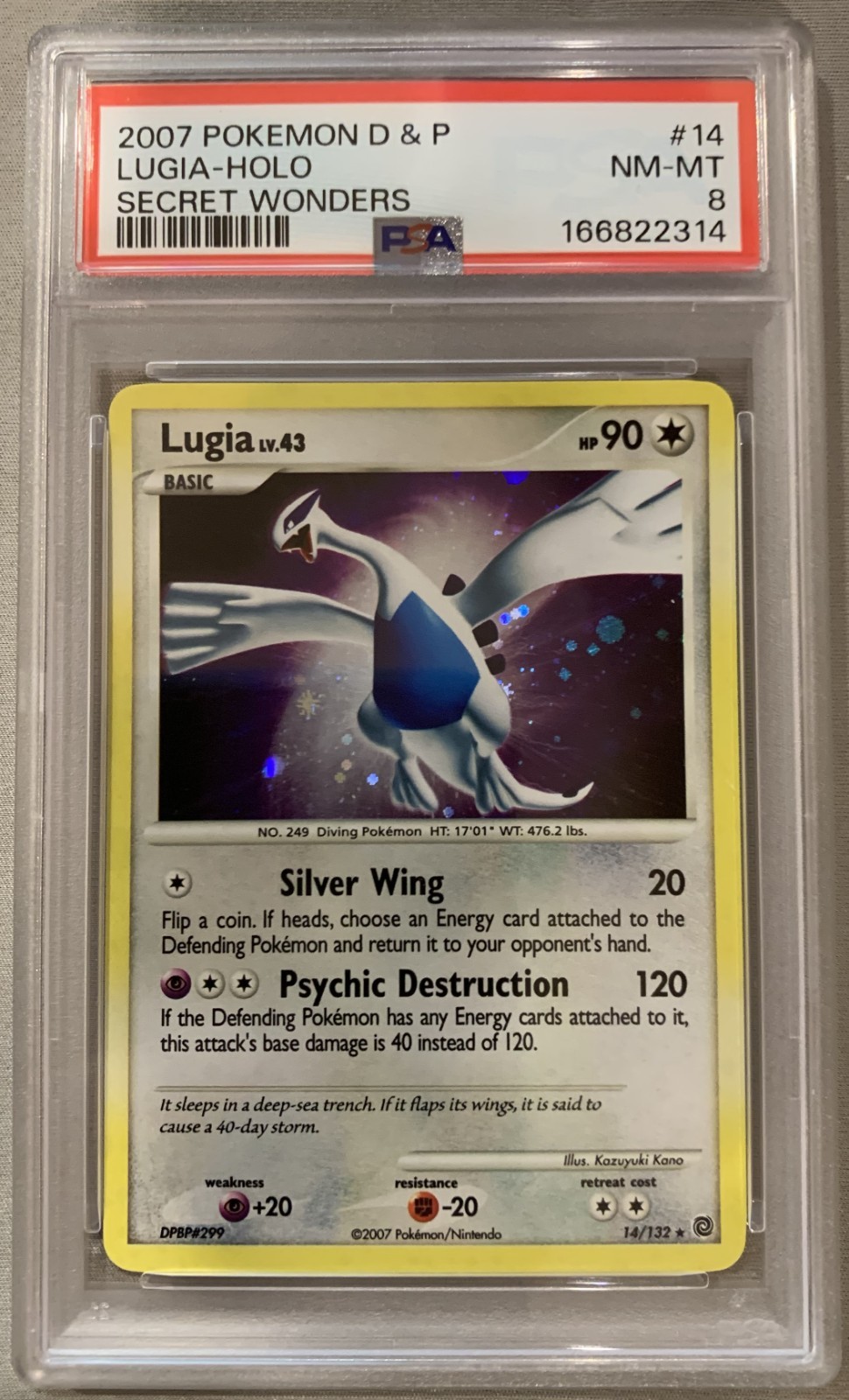 2007 Pokemon Diamond & Pearl Secret Wonders Lugia-Holo 14