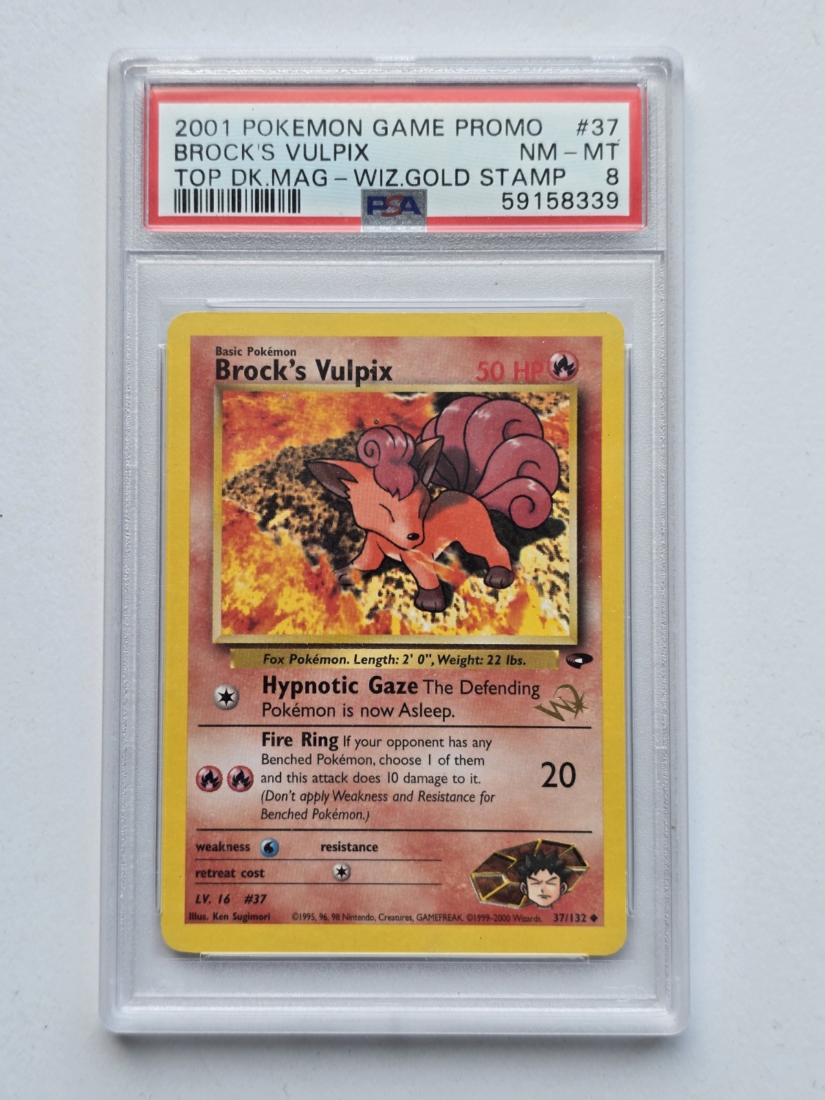 2001 Pokemon Game Promo Brock's Vulpix Top Deck Magazine 37