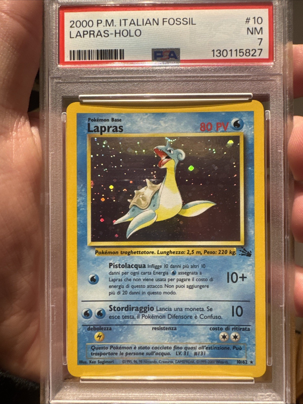 2000 Pokemon Italian Fossil Lapras-Holo 10