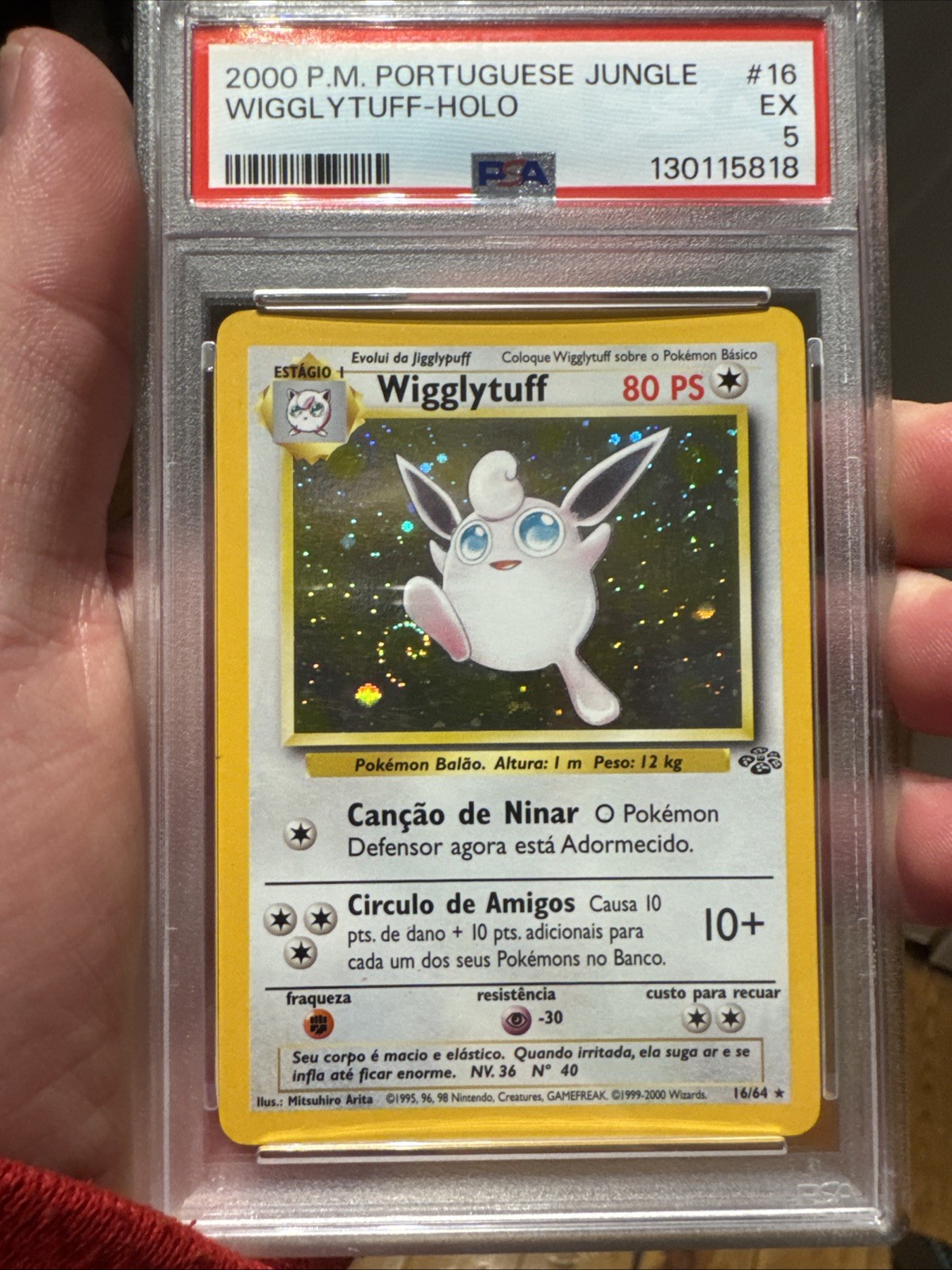 2000 Pokemon Portuguese Jungle Wigglytuff-Holo 16