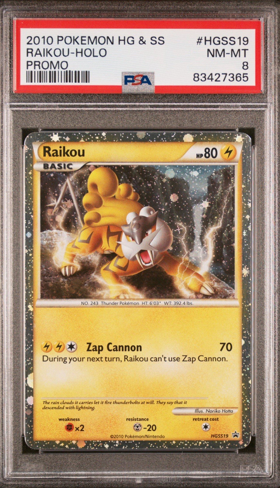 2010 Pokemon Heartgold & Soulsilver Promo Raikou-Holo HGSS19