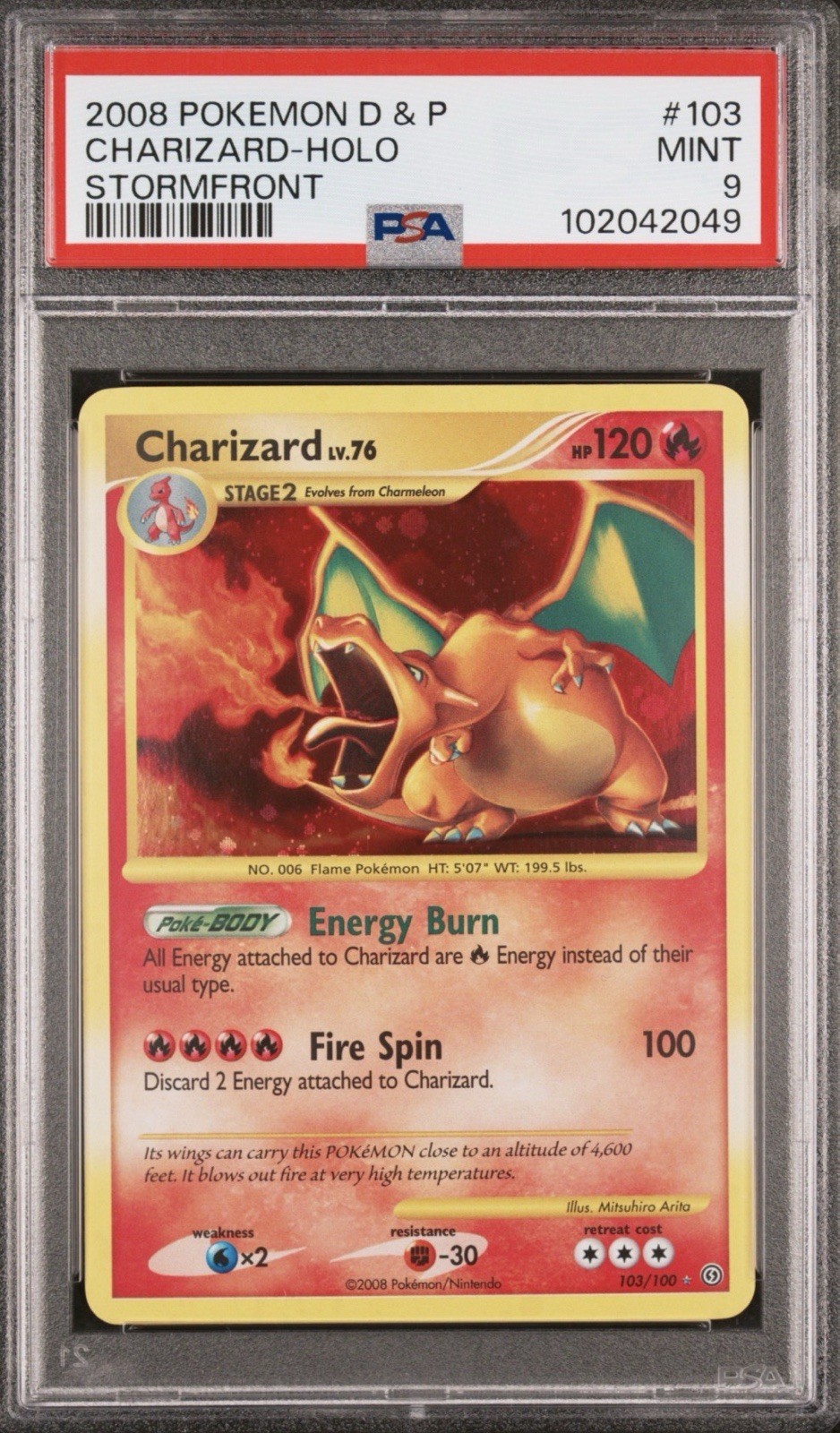 2008 Pokemon Diamond & Pearl Stormfront Charizard-Holo 103