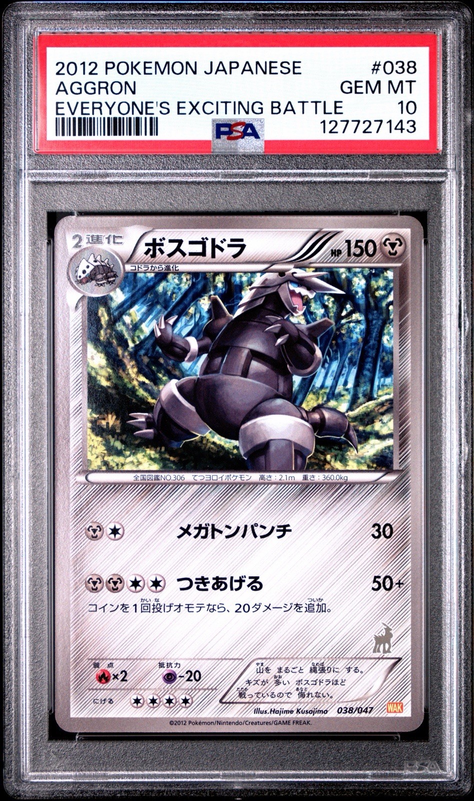 2012 Pokemon Japanese Everyone's Exciting Battle Aggron 038