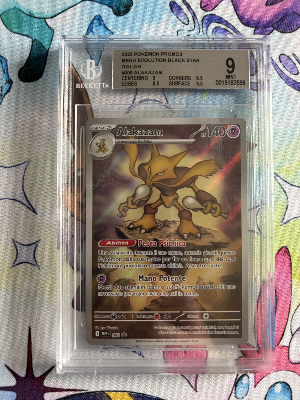 2025 Pokemon TCG Mega Evolution Black Star Promos Italian Alakazam/(Mega Evolution Elite Trainer Box (Mega Gardevoir)) 009