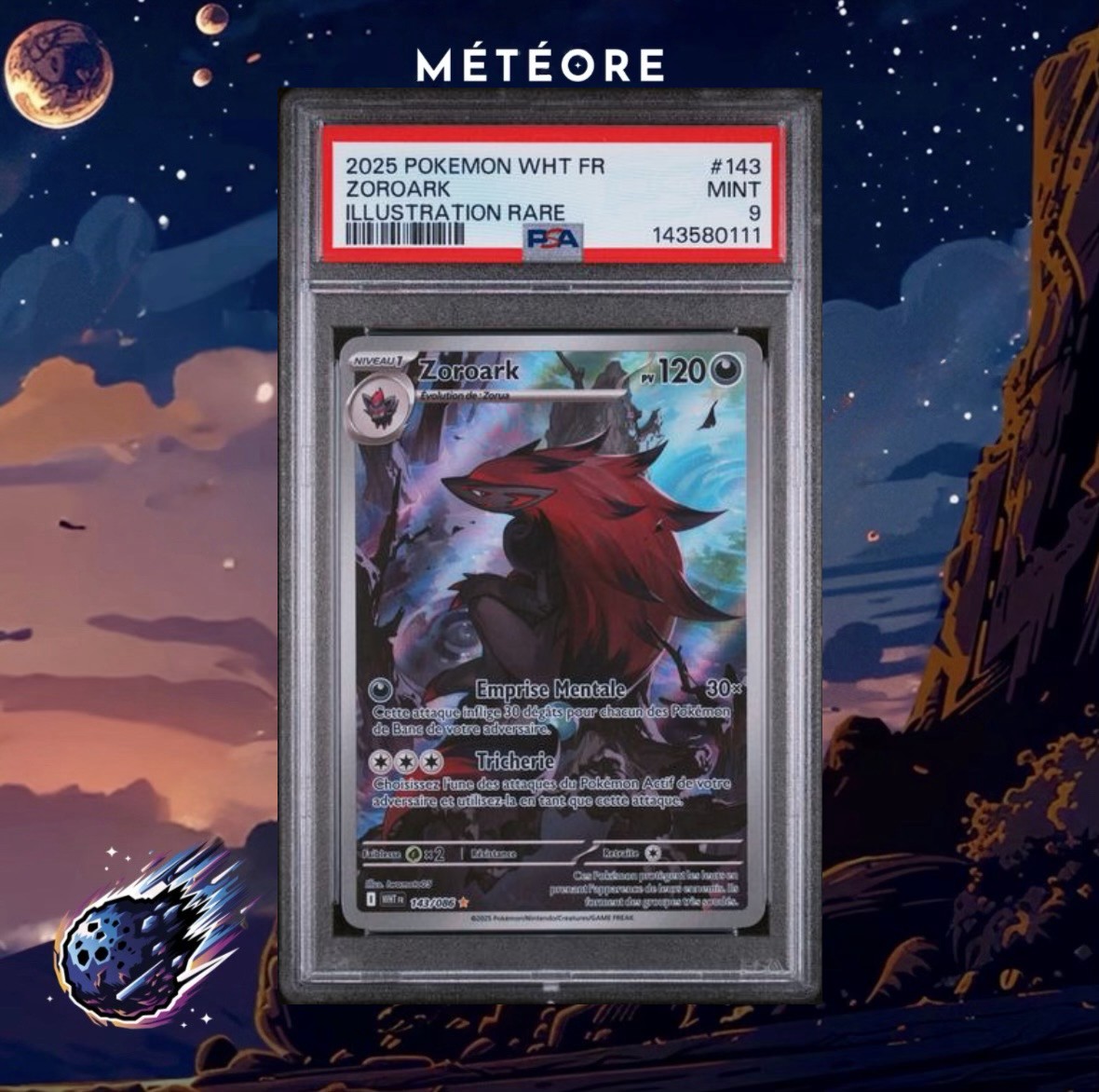 2025 Pokemon French Wht FR-White Flare Zoroark Illustration Rare 143