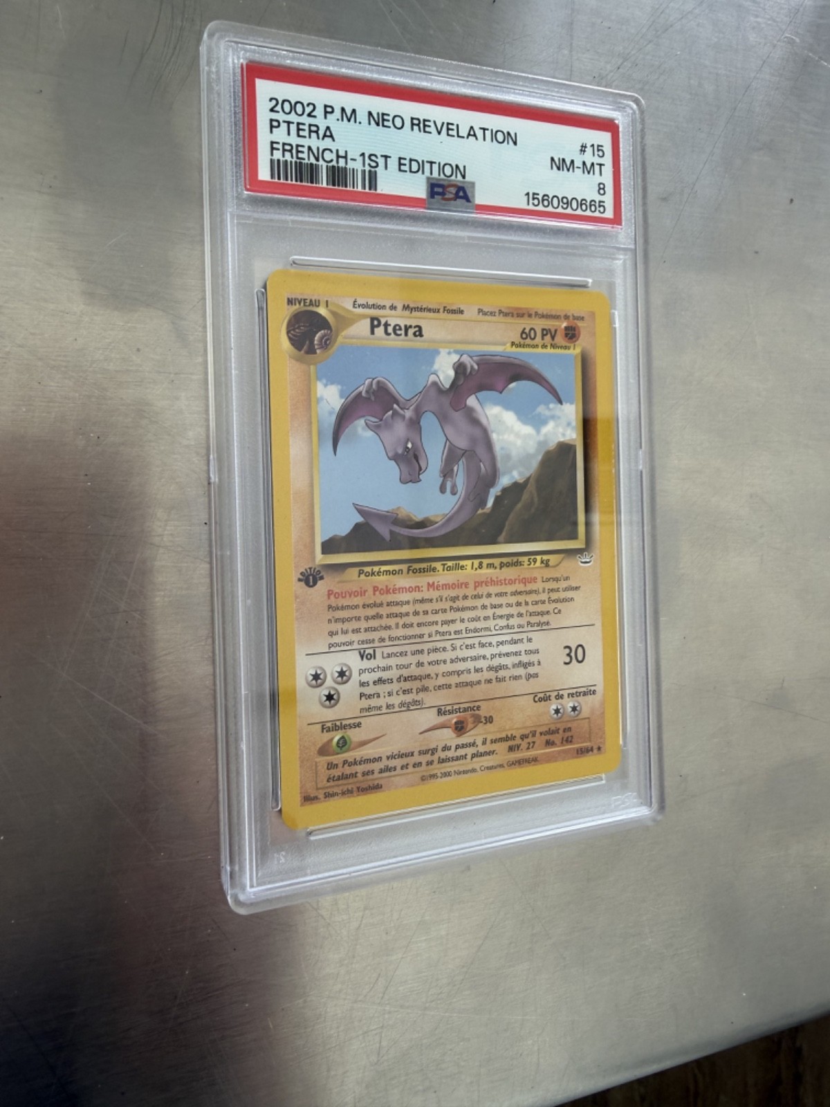 2002 Pokemon French Neo Revelation Ptera 1st Edition 15