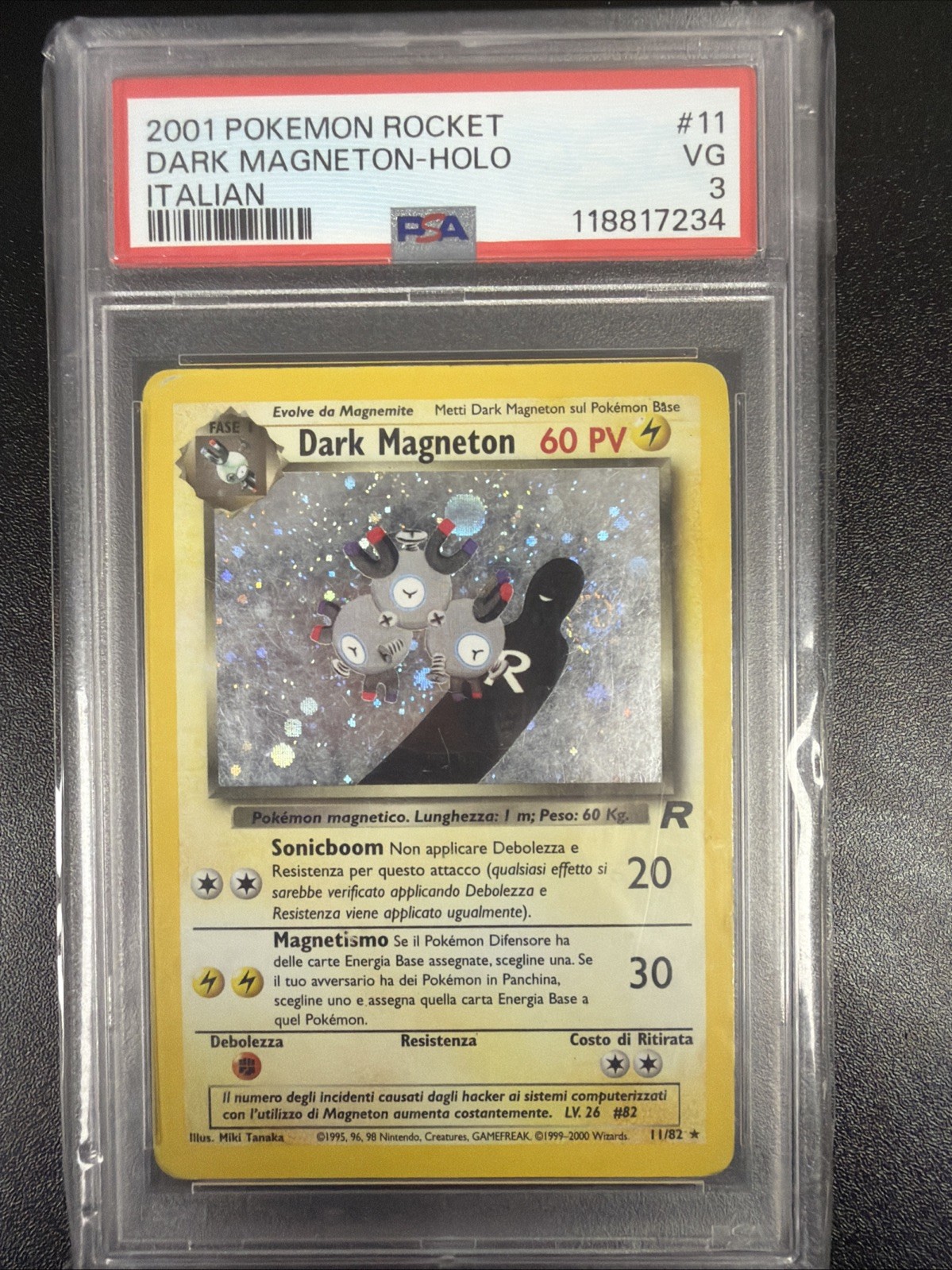2001 Pokemon Italian Rocket Dark Magneton-Holo 11