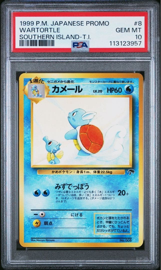 1999 Pokemon Japanese Promo Southern Islands Wartortle Southern Island-T.I. 8