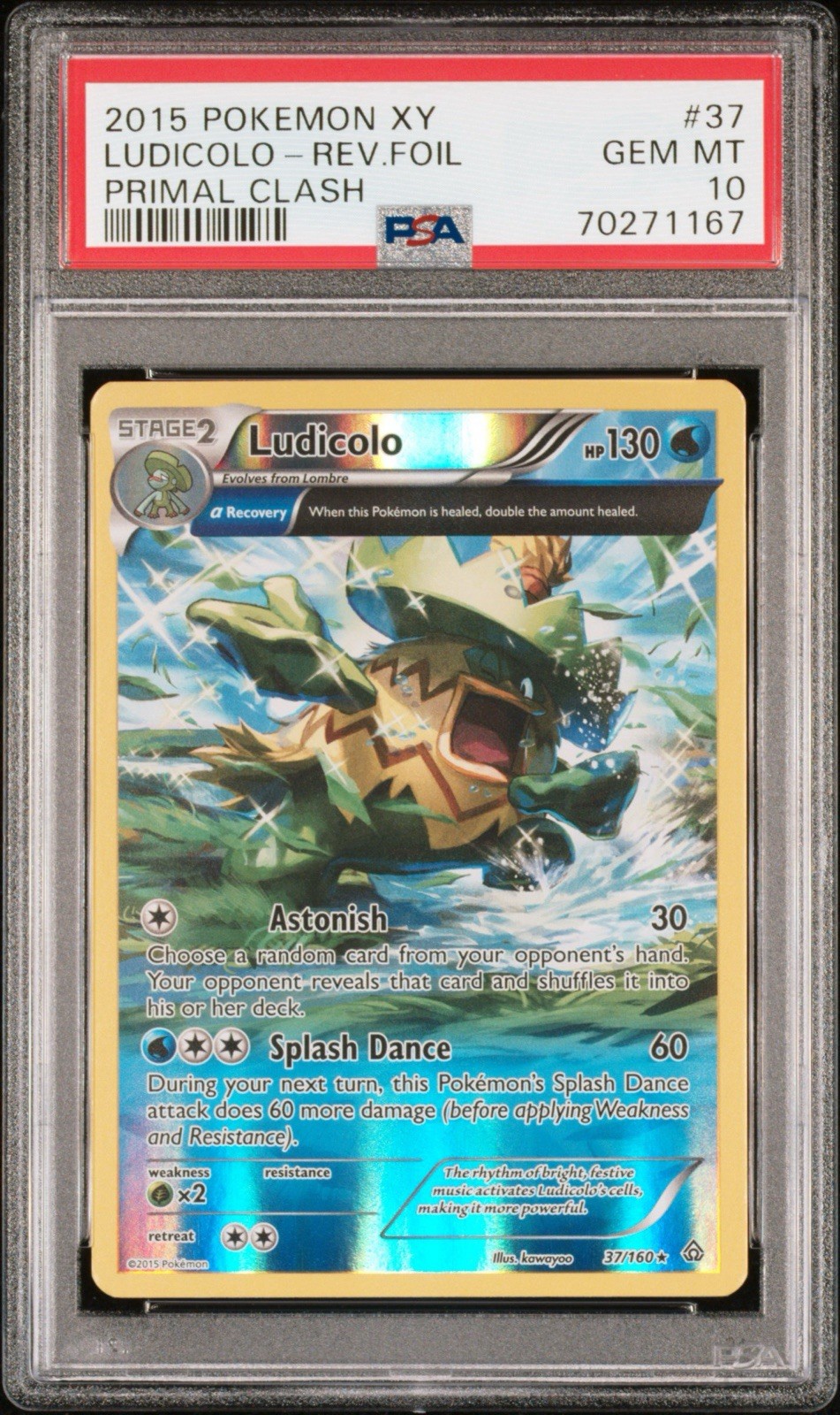 2015 Pokemon XY Primal Clash Ludicolo-Reverse Foil 37