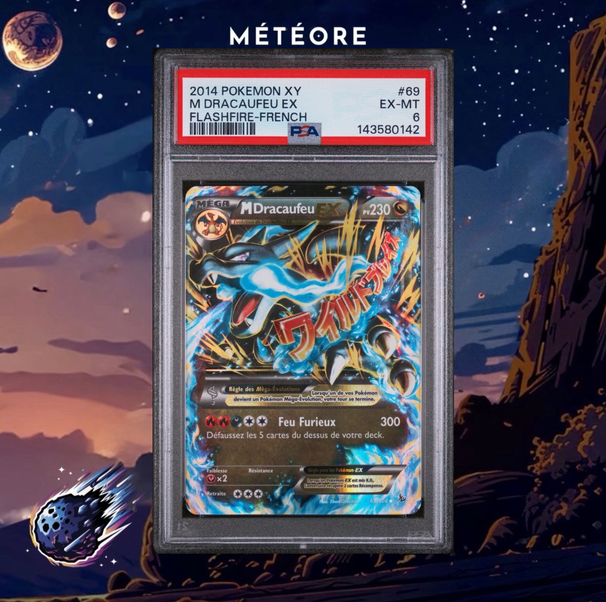 2014 Pokemon XY Flashfire M Dracaufeu EX French 69