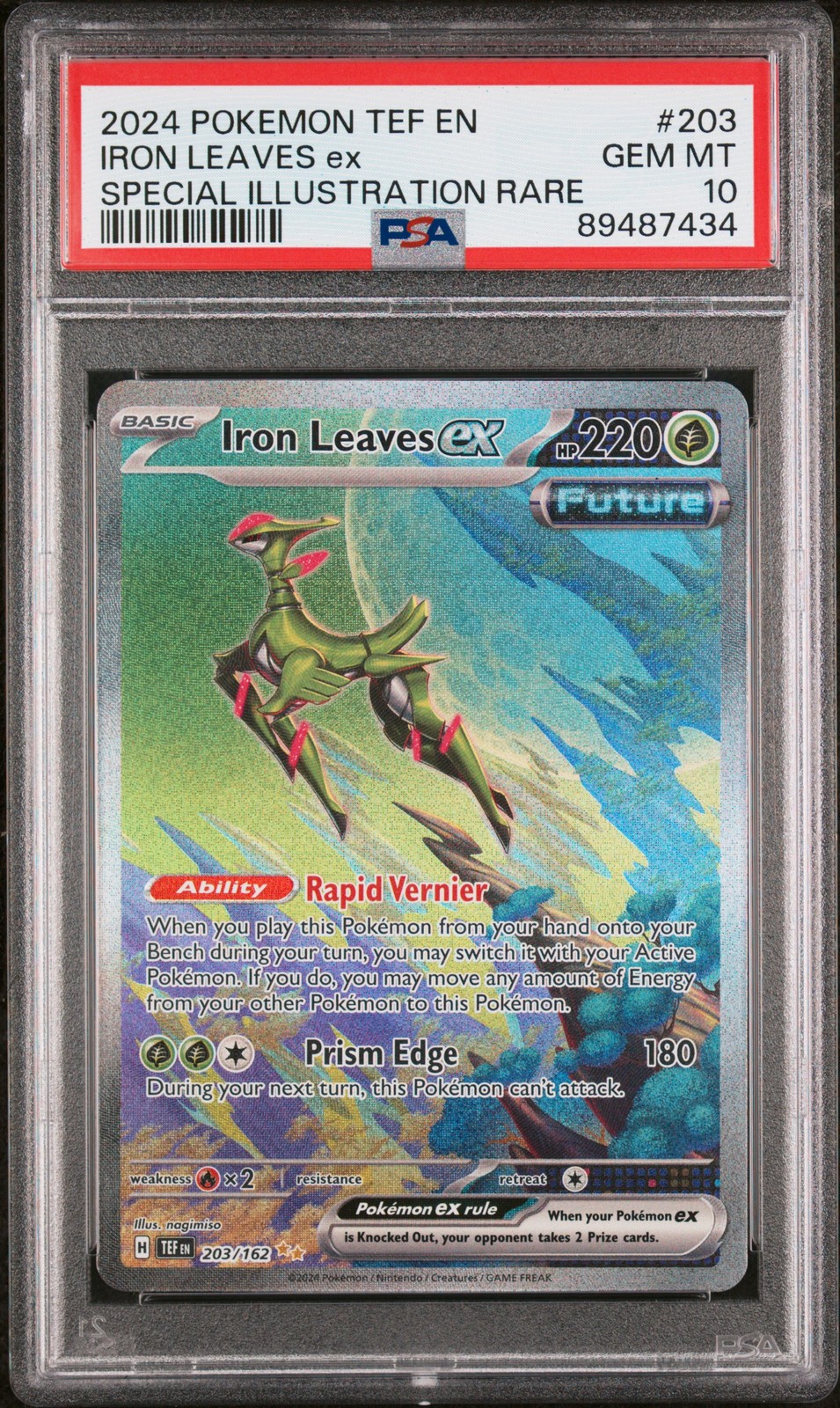 2024 Pokemon Tef EN-Temporal Forces Iron Leaves EX Special Illustration Rare 203