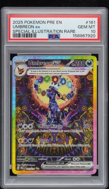 2025 Pokemon Pre EN-Prismatic Evolutions Umbreon EX Special Illustration Rare 161