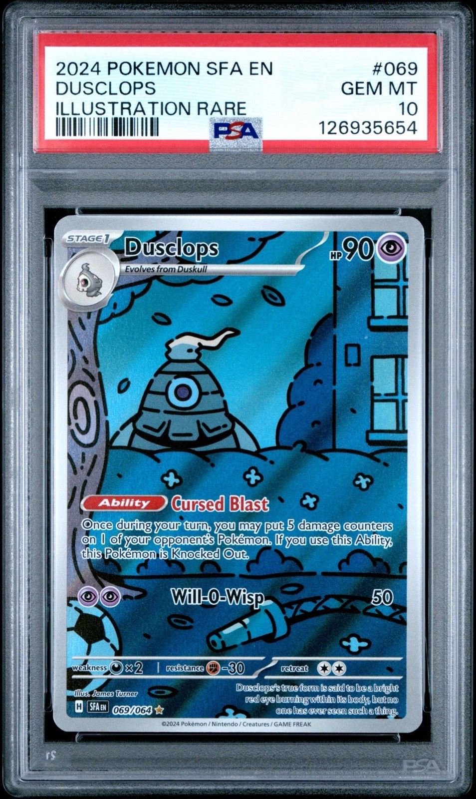 2024 Pokemon Sfa EN-Shrouded Fable Dusclops Illustration Rare 069