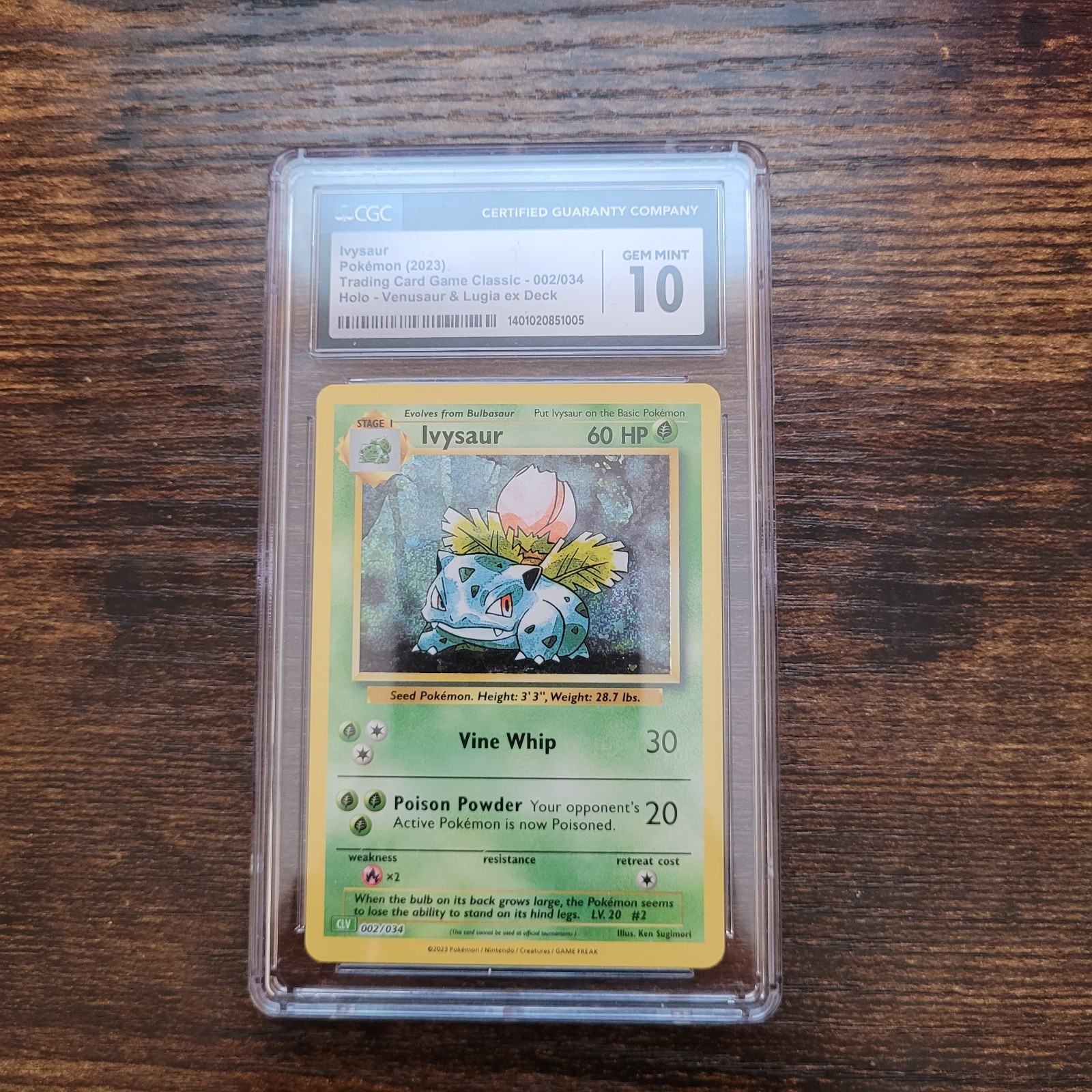 2023 Trading Card Game Classic - CLV, CLC, CLB - English Ivysaur Venusaur &amp; Lugia ex Deck - CLV Holo 002/034