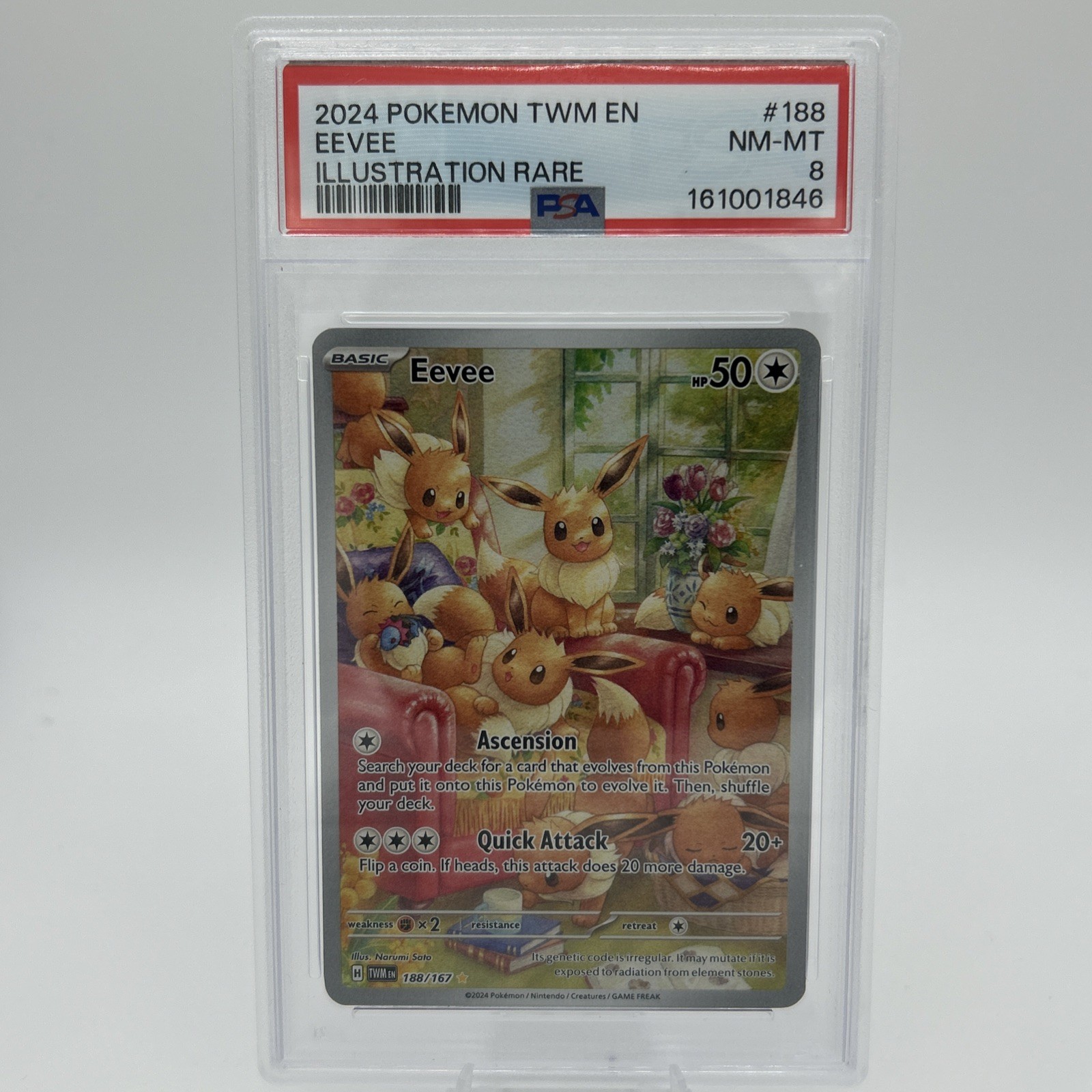 2024 Pokemon Twm EN-Twilight Masquerade Eevee Illustration Rare 188