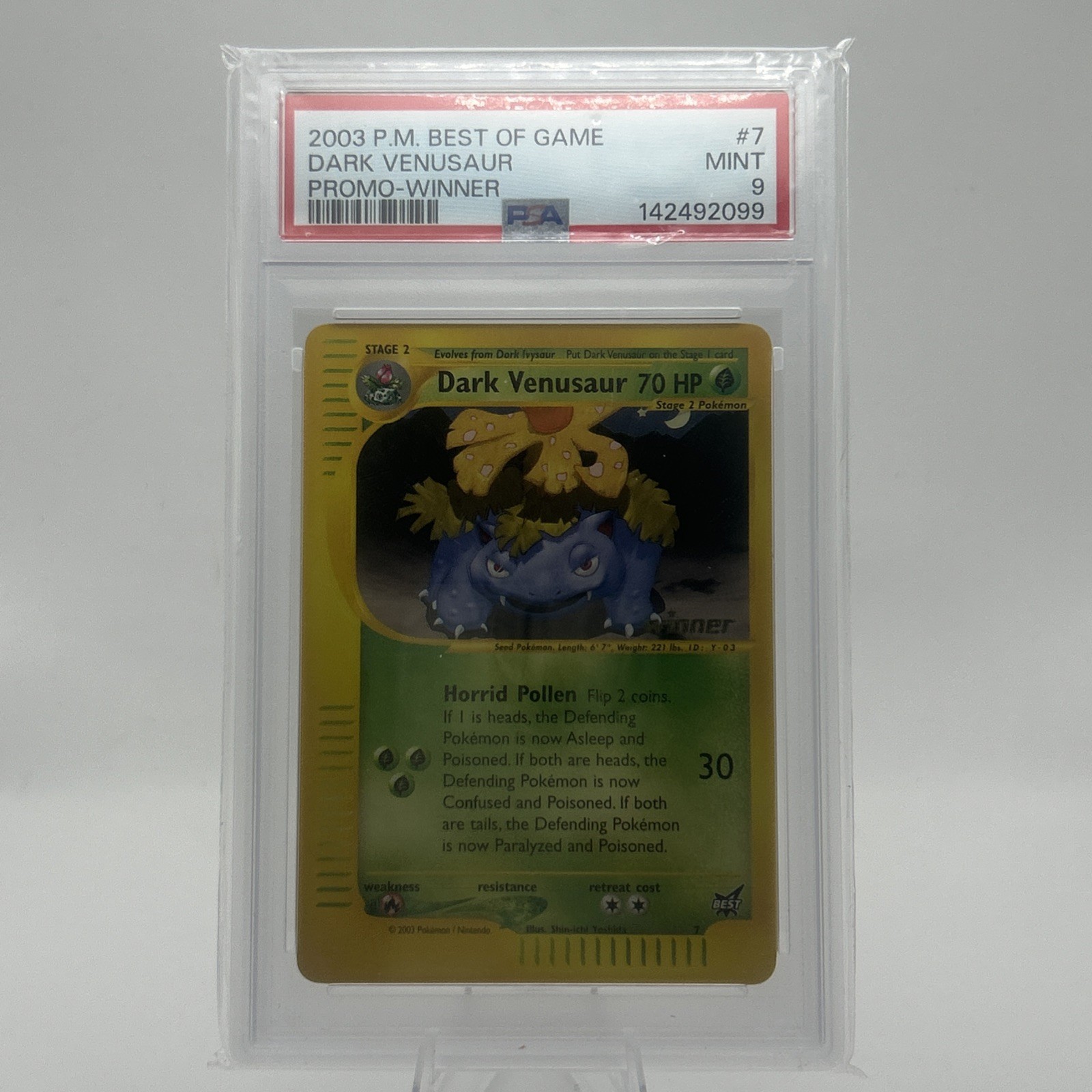 2003 Pokemon Best of Game Promo Dark Venusaur Winner 7