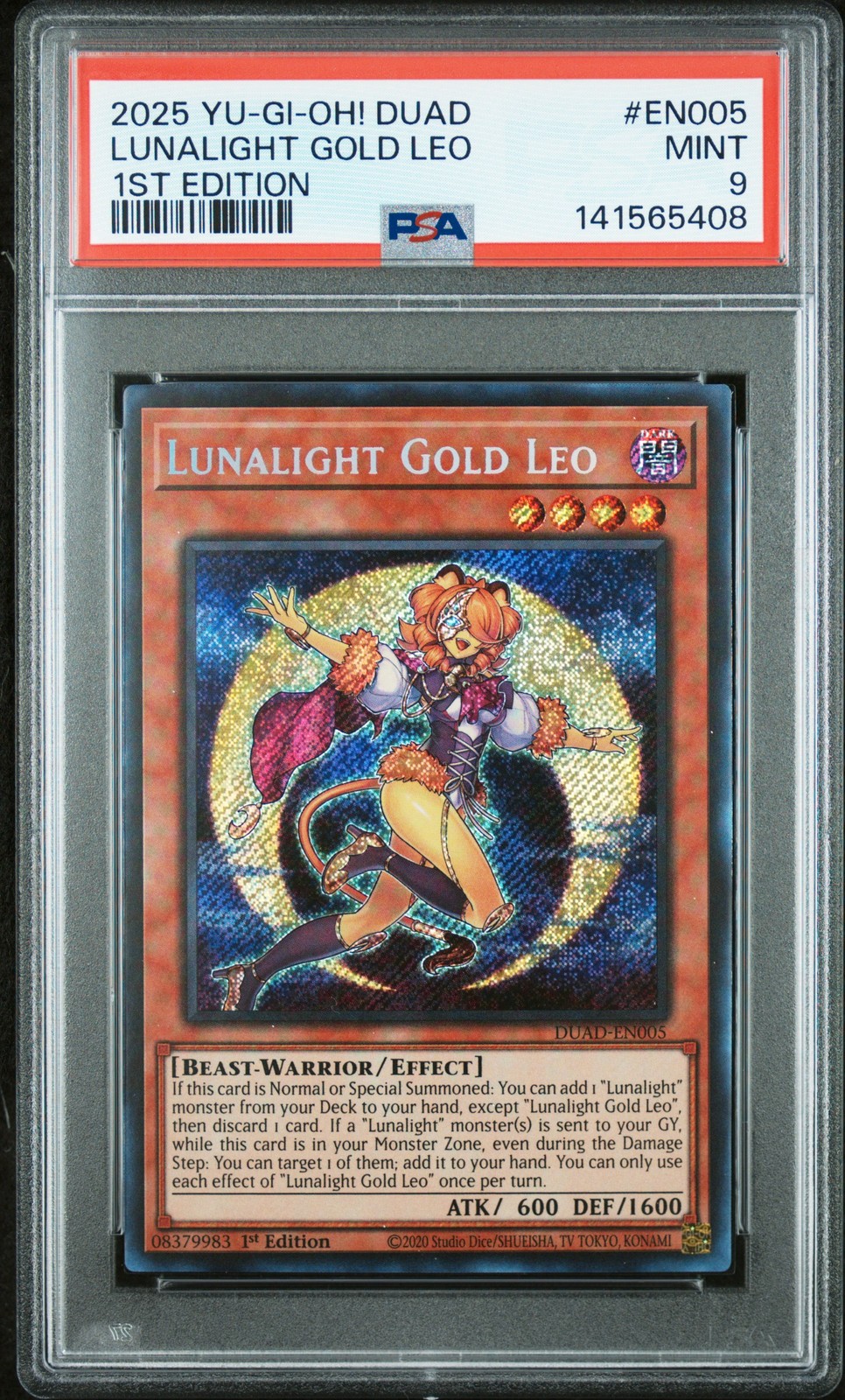 2025 YU-GI-Oh! Duad-Duelist's Advance Lunalight Gold Leo 1st Edition EN005