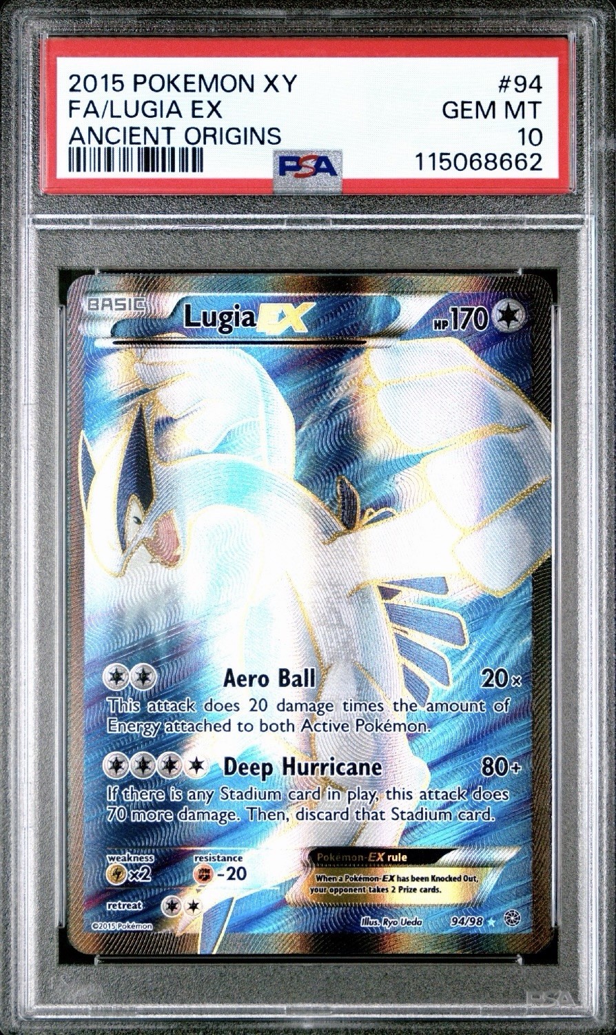 2015 Pokemon XY Ancient Origins Full Art/Lugia EX 94