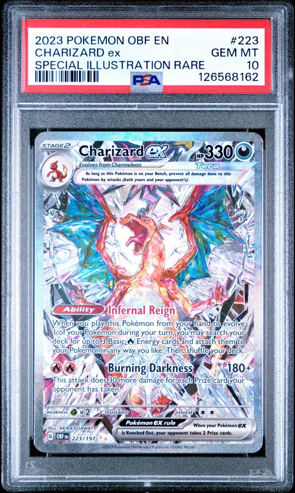 2023 Pokemon Obf EN-Obsidian Flames Charizard EX Special Illustration Rare 223