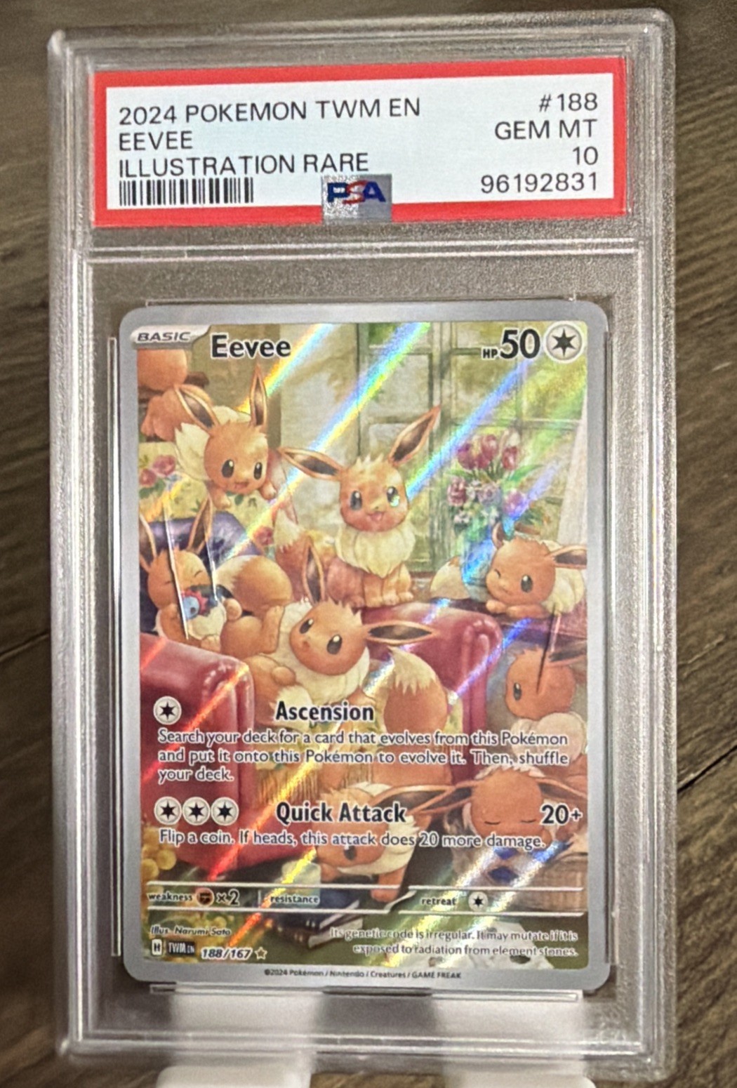 2024 Pokemon Twm EN-Twilight Masquerade Eevee Illustration Rare 188