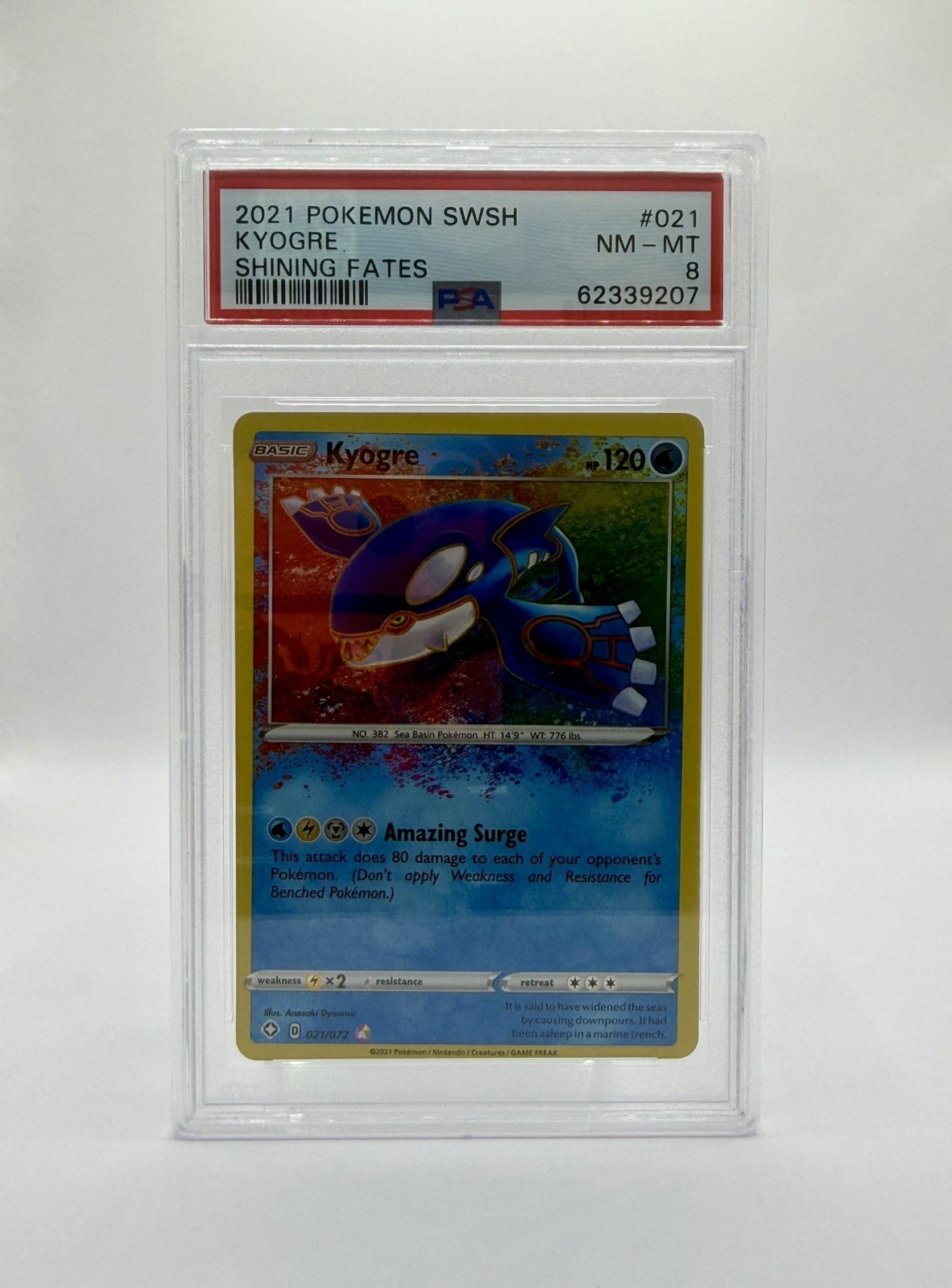 2021 Pokemon Sword & Shield Shining Fates Kyogre 021