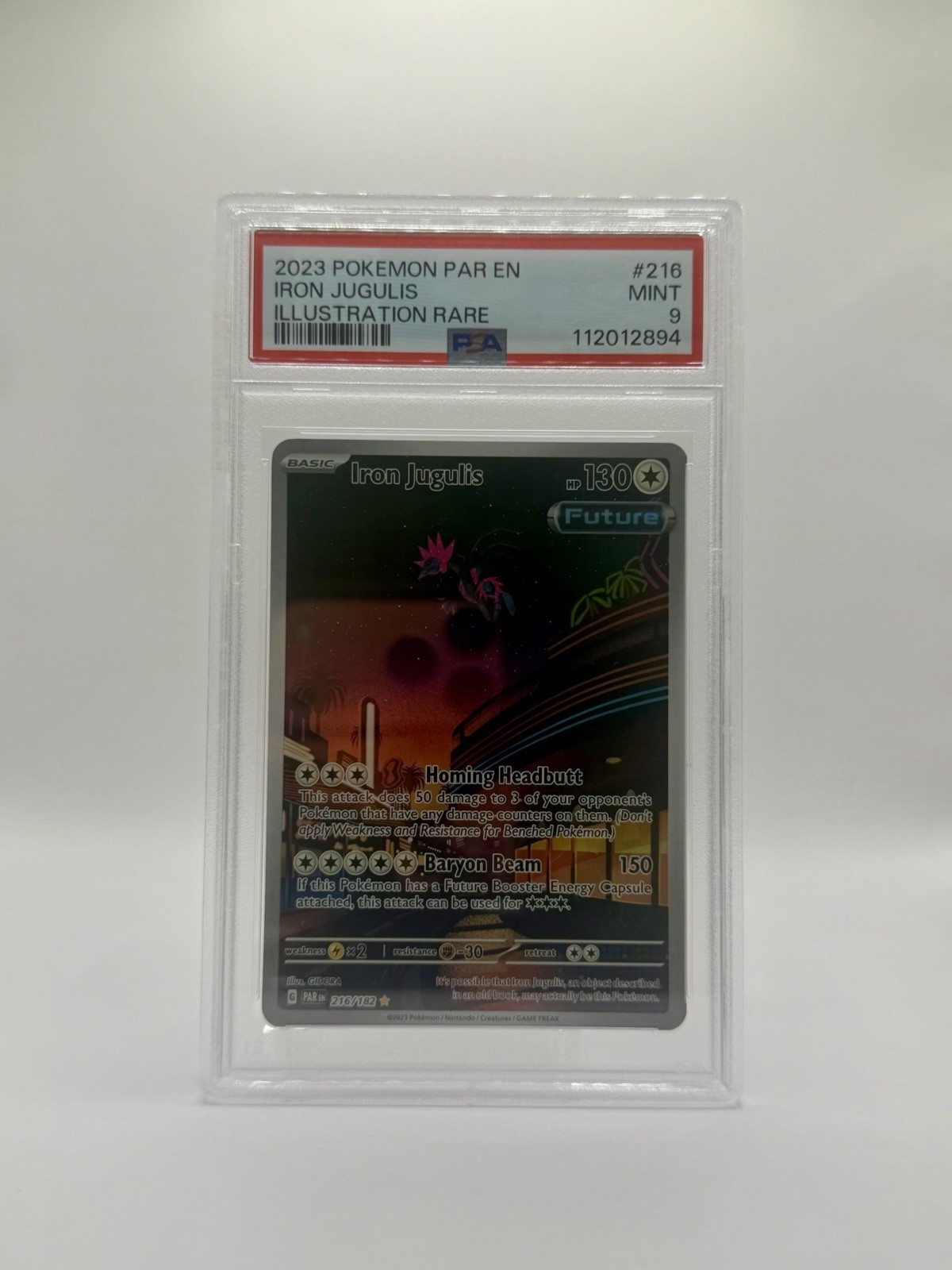 2023 Pokemon Par EN-Paradox Rift Iron Jugulis Illustration Rare 216