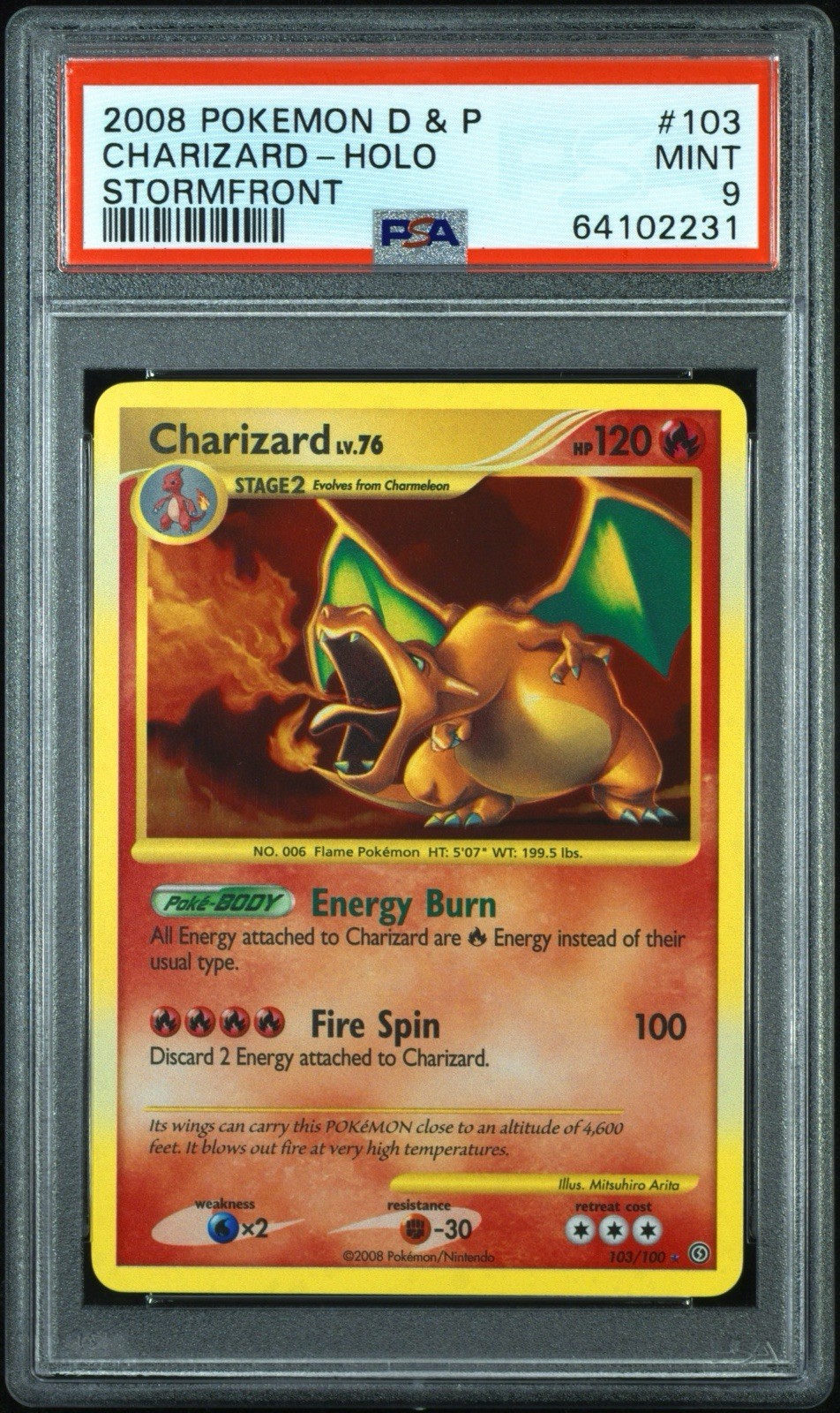 2008 Pokemon Diamond & Pearl Stormfront Charizard-Holo 103