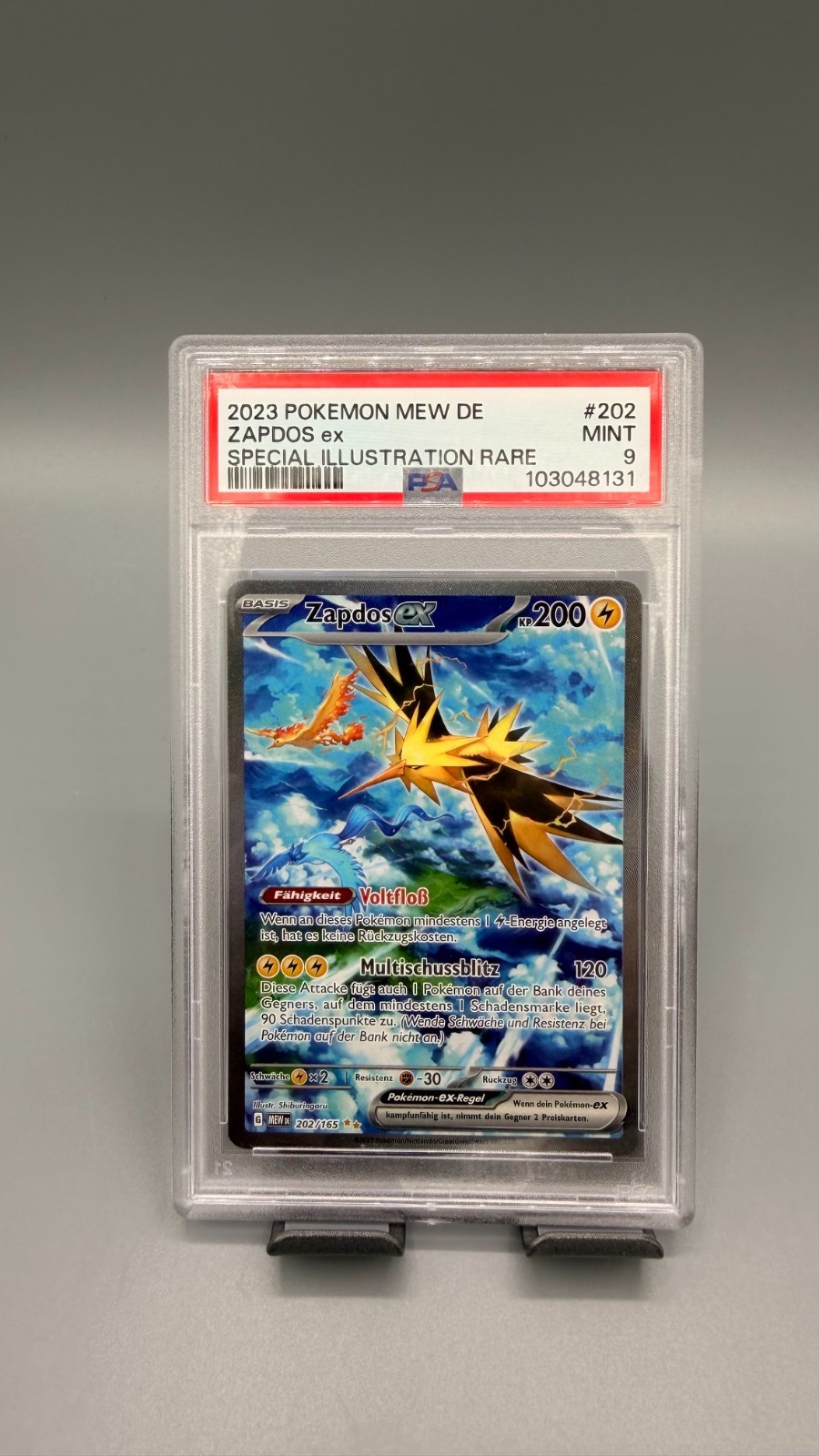 2023 Pokemon German Mew de-151 Zapdos EX Special Illustration Rare 202