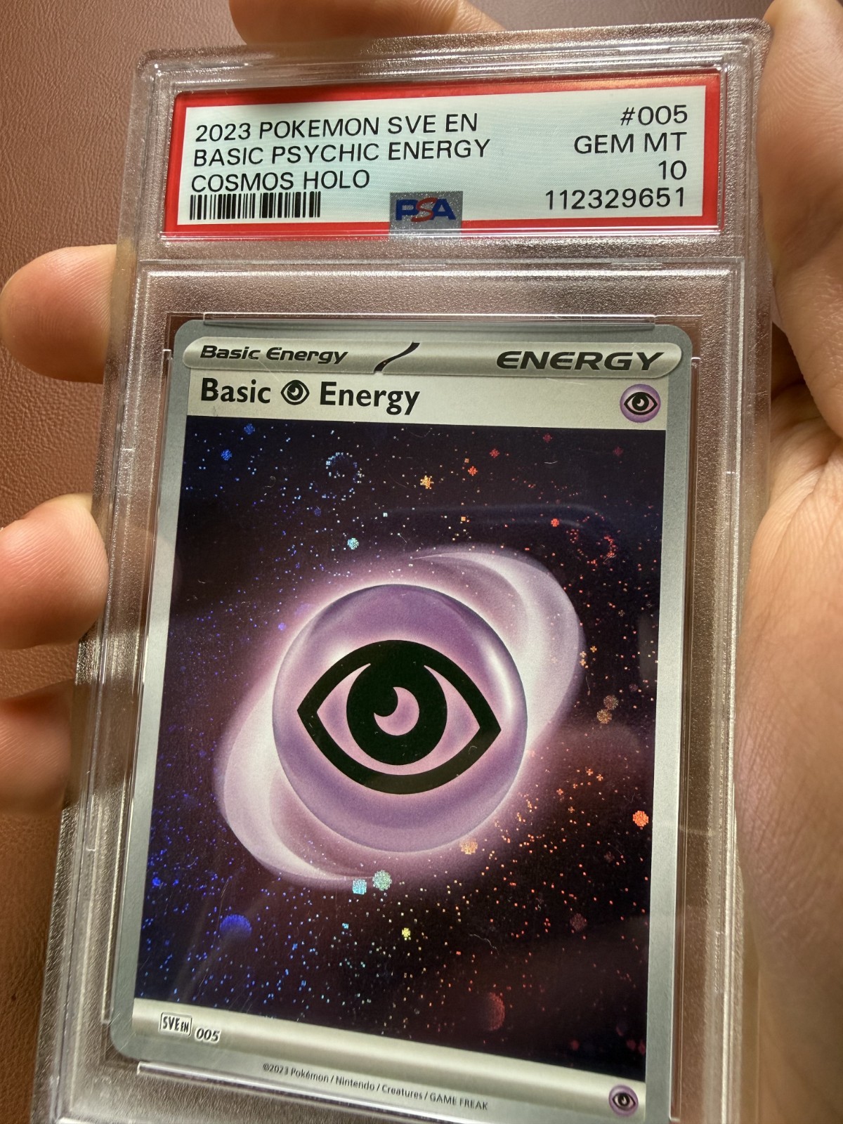 2023 Pokemon Sve EN-Basic Energies Basic Psychic Energy Cosmos Holo 005