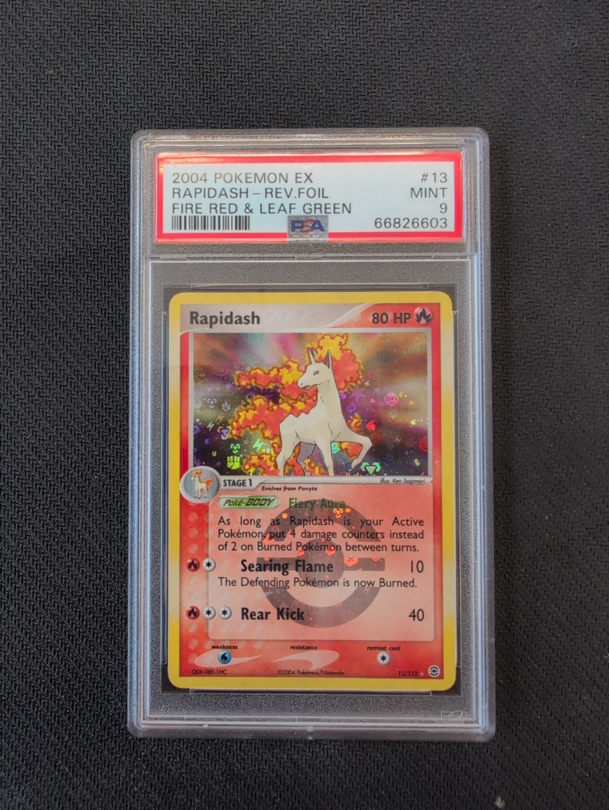 2004 Pokemon EX Fire Red & Leaf Green Rapidash-Reverse Foil 13