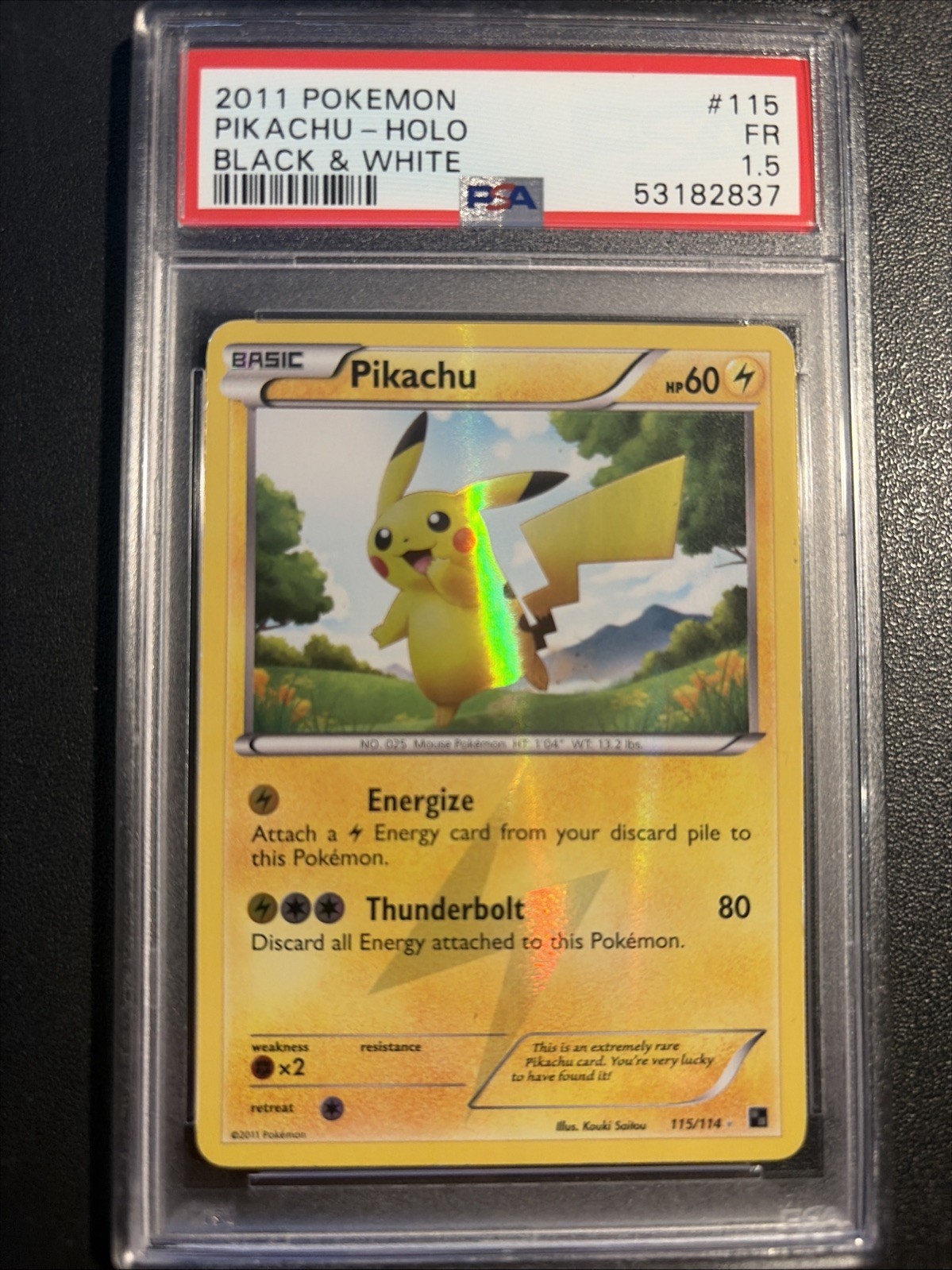 2011 Pokemon Black & White Pikachu-Holo 115