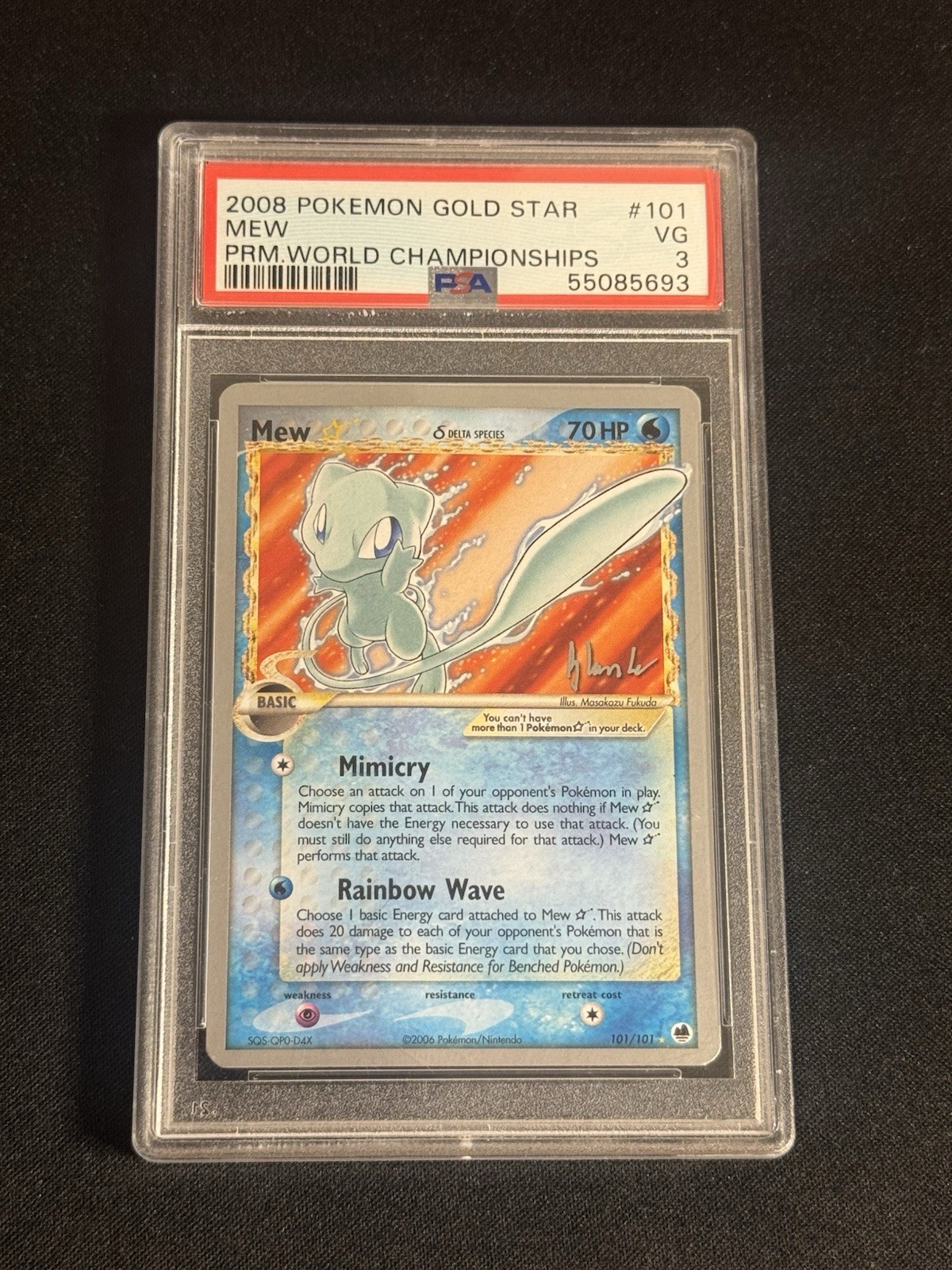 2008 Pokemon World Championships Promo Mew-Gold Star Empotech 101