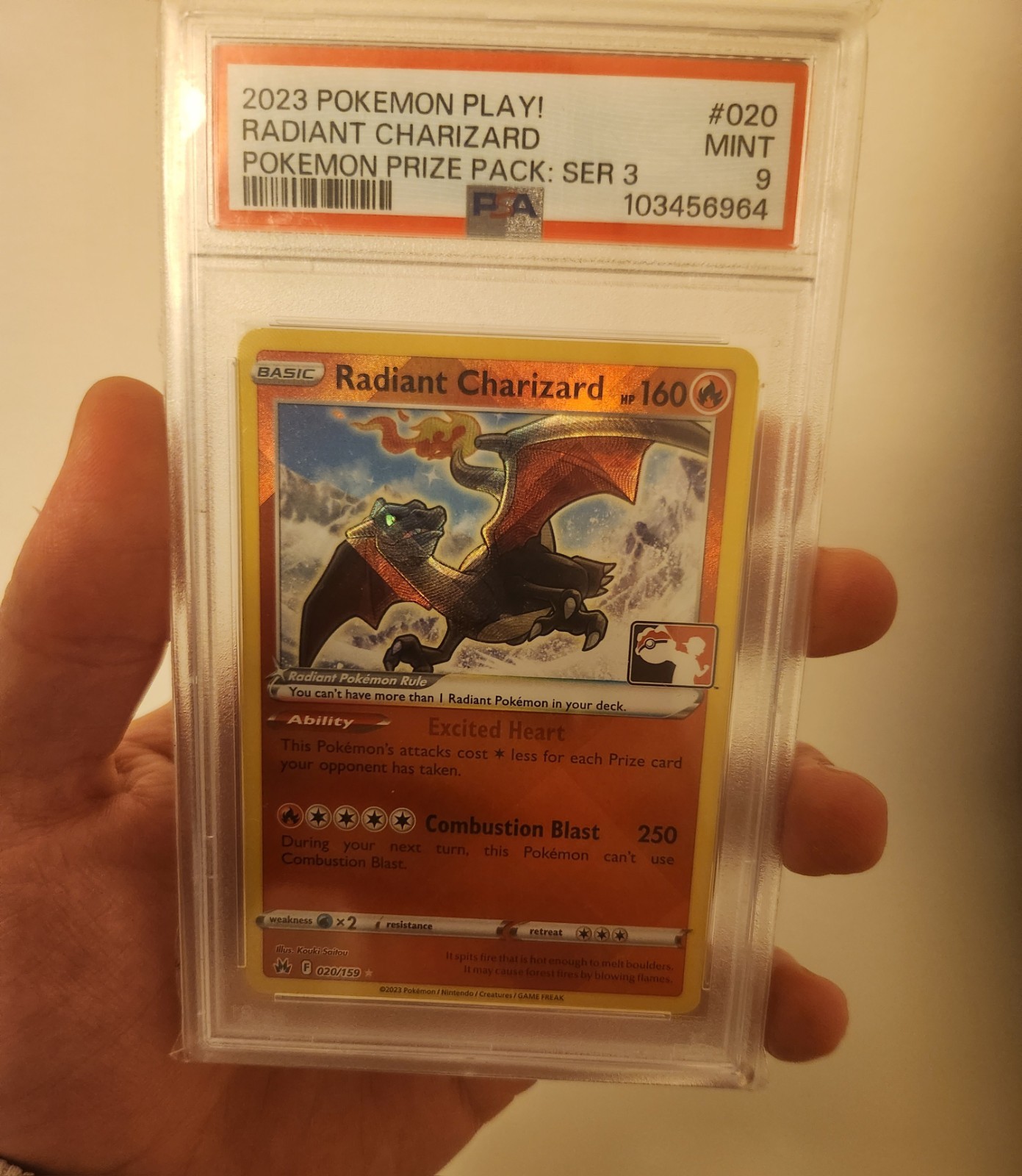 2023 Pokemon Play! Pokemon Prize Pack: Series 3 Radiant Charizard 020