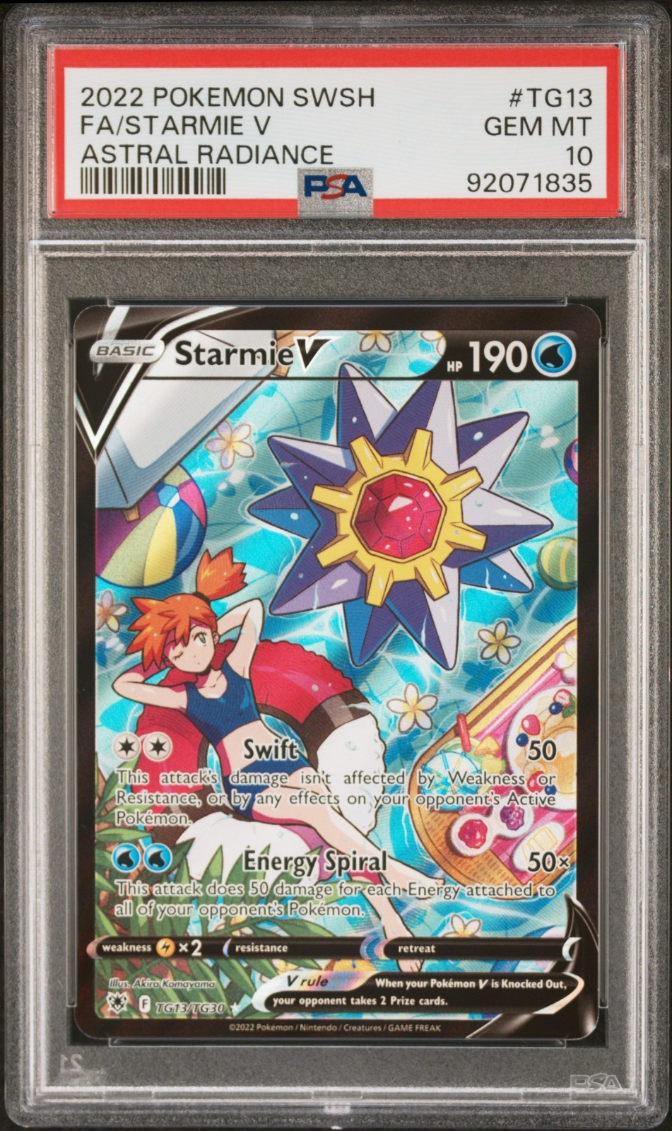 2022 Pokemon Sword & Shield Astral Radiance Full Art/Starmie V TG13