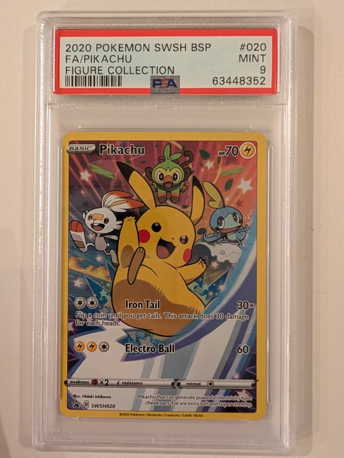 2020 Pokemon Swsh Black Star Promo Full Art/Pikachu Figure Collection 020