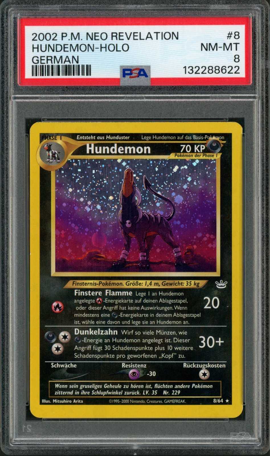 2002 Pokemon German Neo Revelation Hundemon-Holo 8
