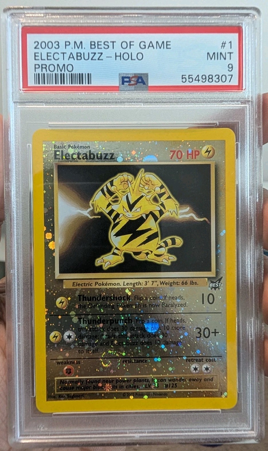 2003 Pokemon Best of Game Promo Electabuzz-Reverse Foil 1