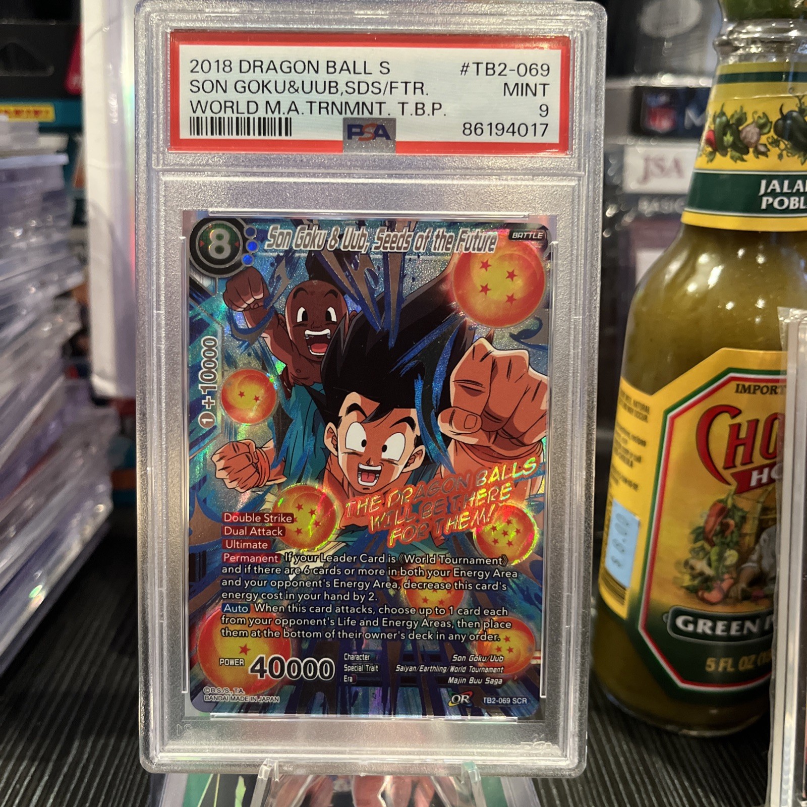 2018 Dragon Ball Super Card Game World Martial Arts Tournament Themed Booster Pack Son Goku & Uub, Seeds of the Future Secret Rare TB2-069