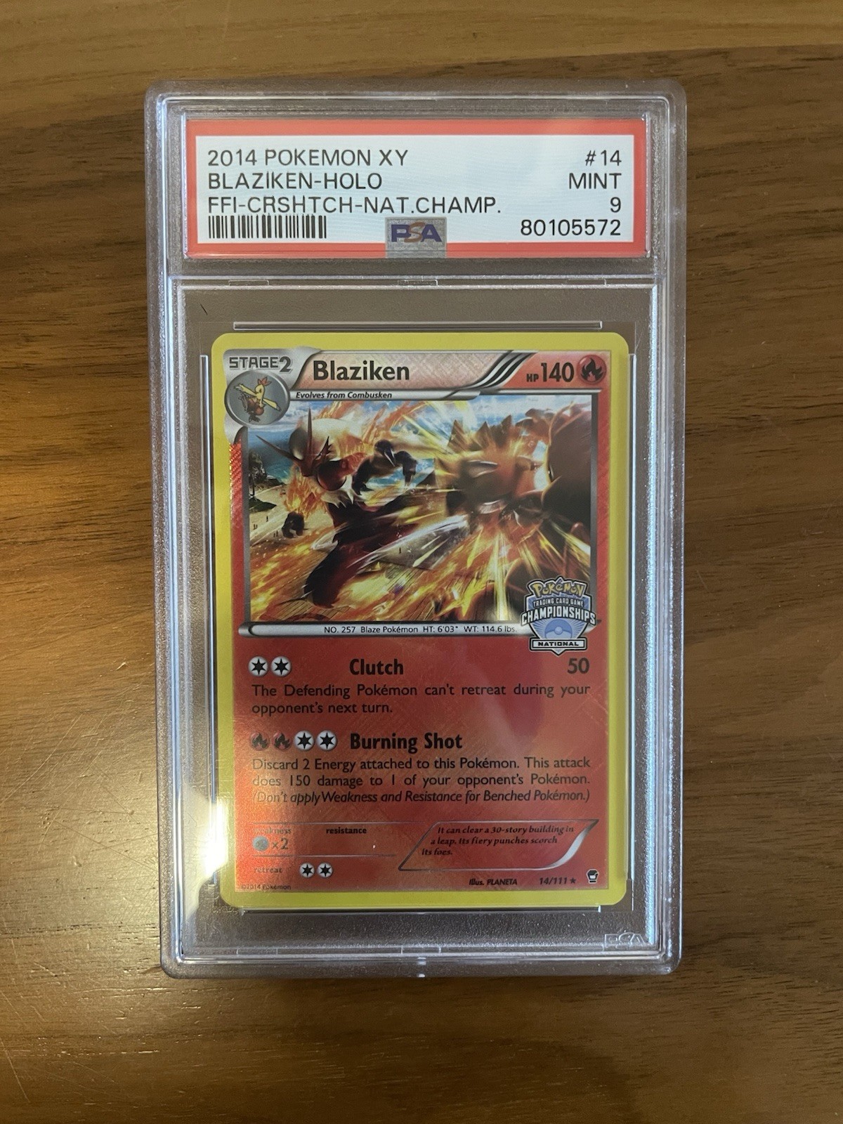 2014 Pokemon XY Furious Fists Blaziken-Holo Crosshatch-2014 National Championships 14