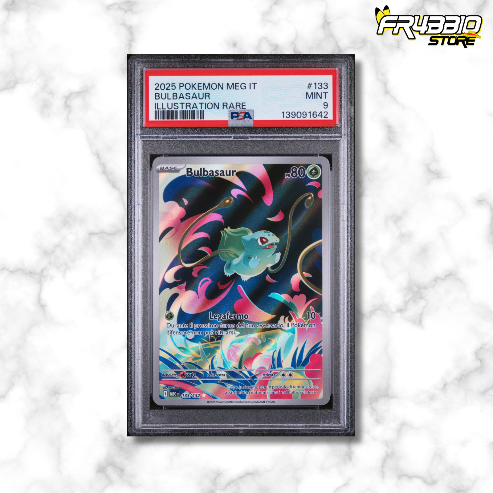 2025 Pokemon Italian Meg It-Mega Evolution Bulbasaur Illustration Rare 133