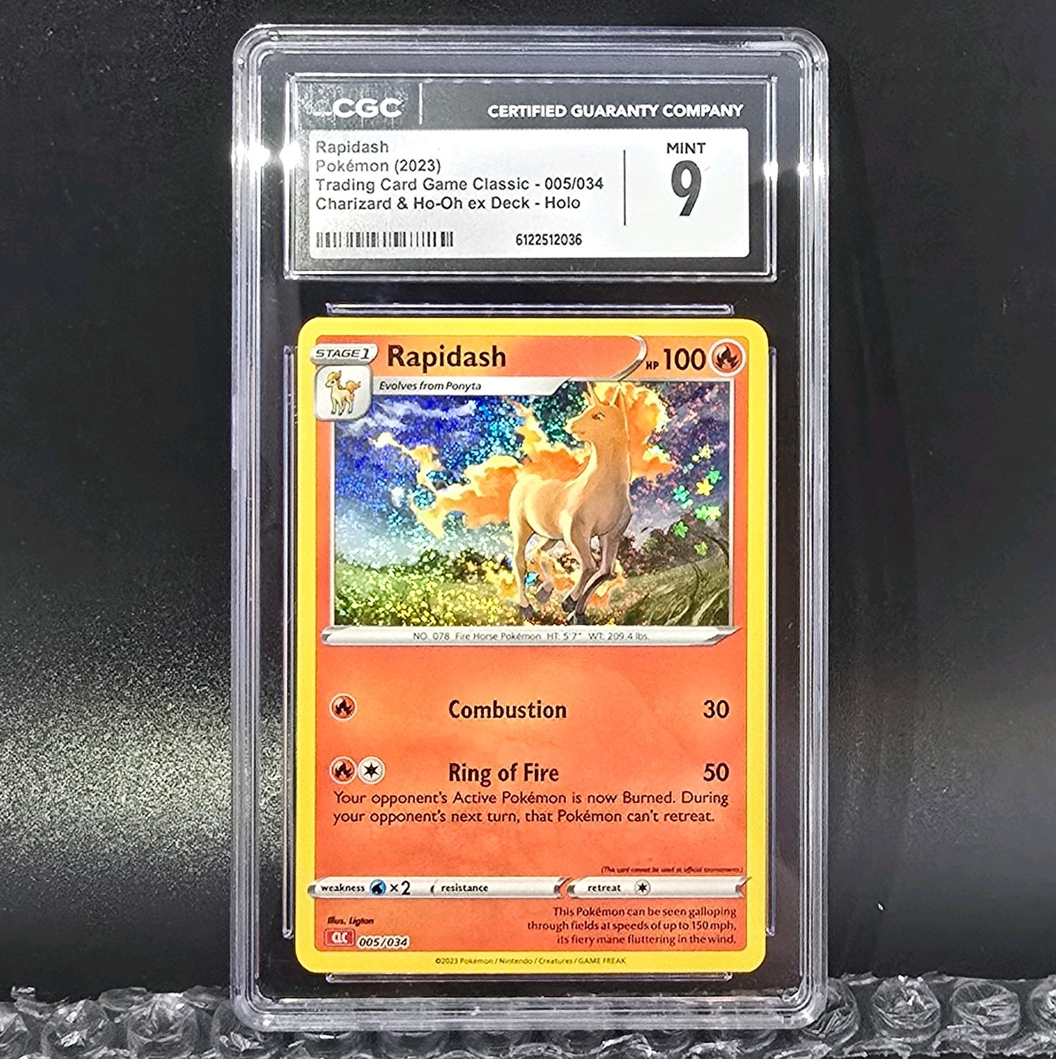 2023 Trading Card Game Classic - CLV, CLC, CLB - English Rapidash Charizard &amp; Ho-Oh ex Deck - CLC Holo 005/034