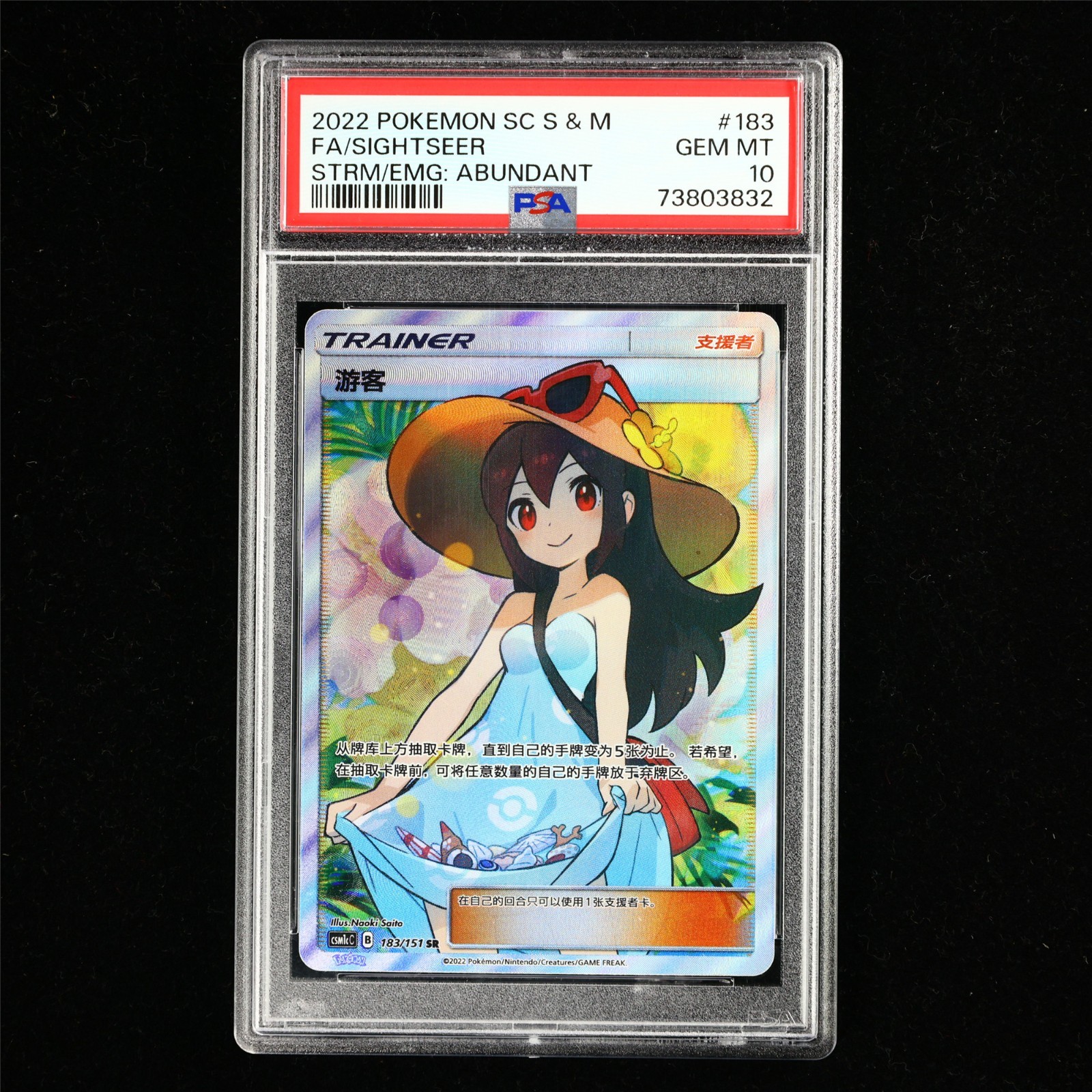 2022 Pokemon Simplified Chinese Csm1c C-Storming Emergence: Abundant Sightseer Super Rare 183