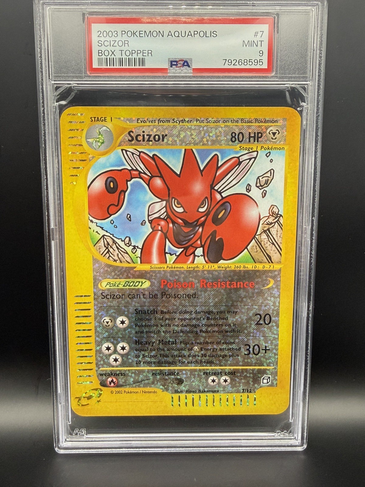 2003 Pokemon Aquapolis Box Topper Scizor 7