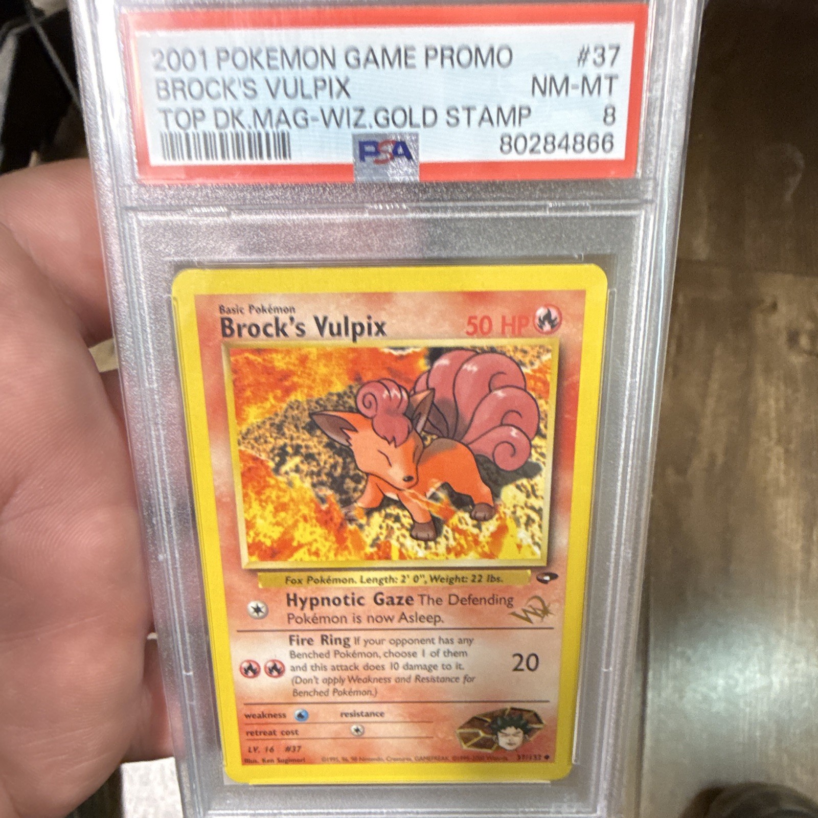 2001 Pokemon Game Promo Brock's Vulpix Top Deck Magazine 37