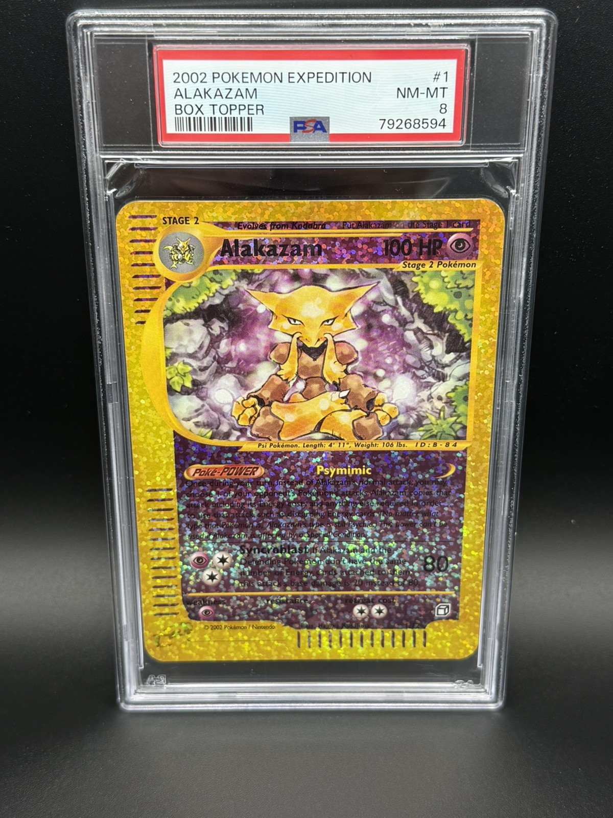 2002 Pokemon Expedition Box Topper Alakazam 1