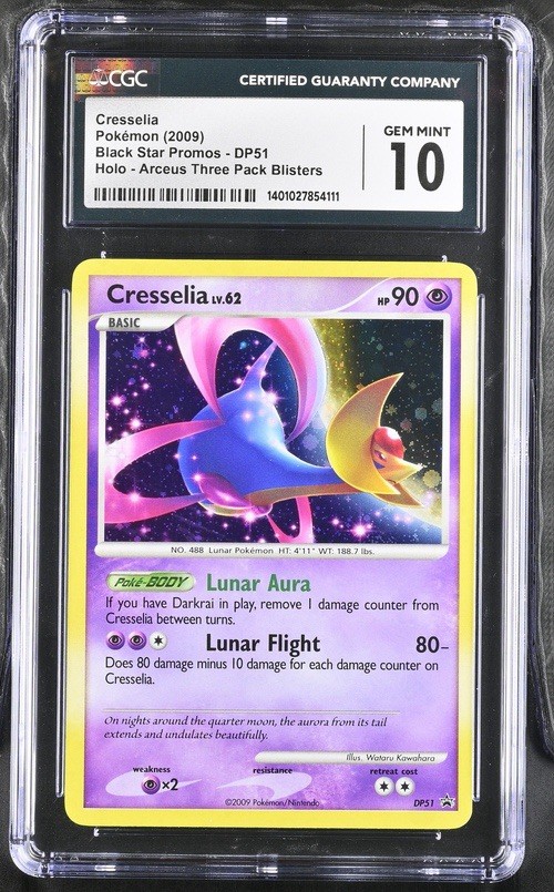 2009 Black Star Promos - Diamond & Pearl - English Cresselia Promo Arceus 3-Pack Blister (Holo) DP51