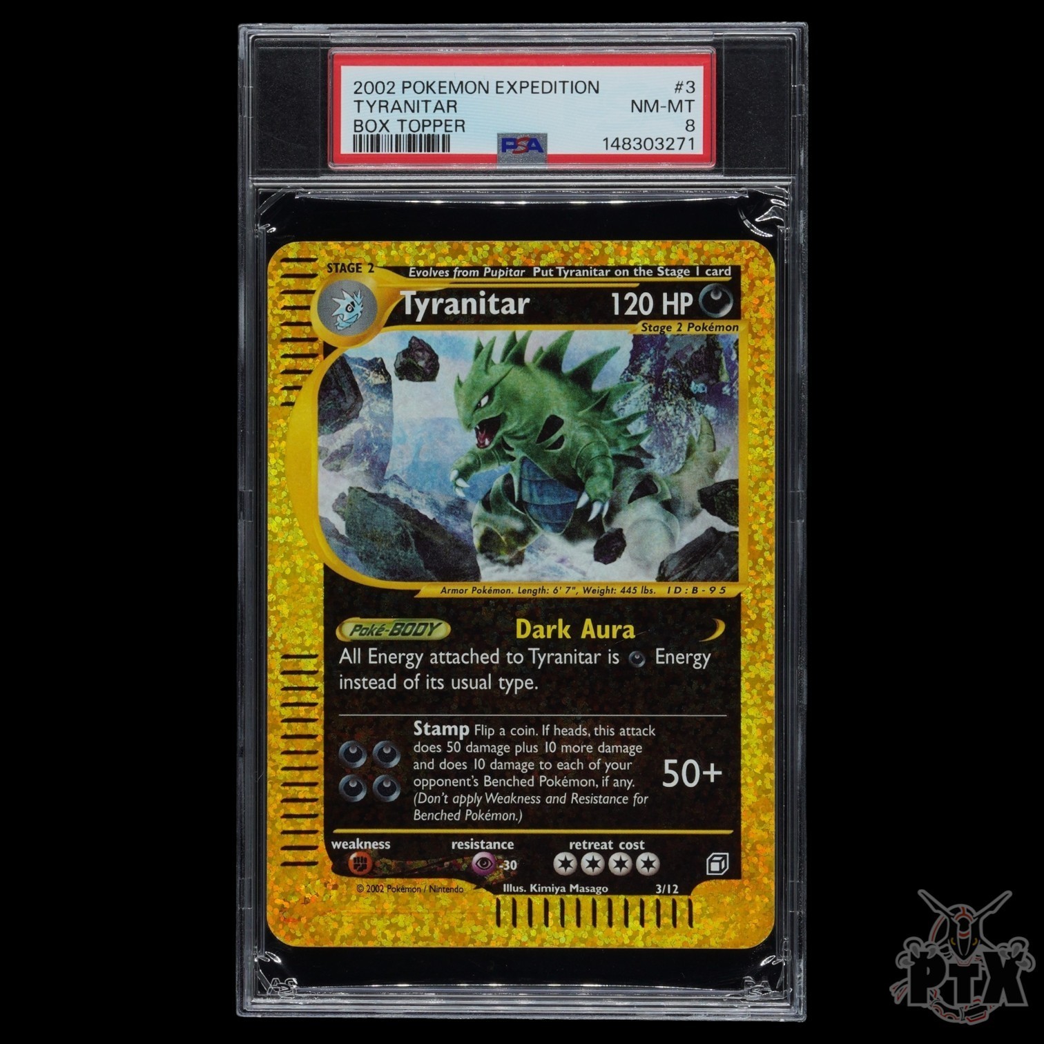 2002 Pokemon Expedition Box Topper Tyranitar 3