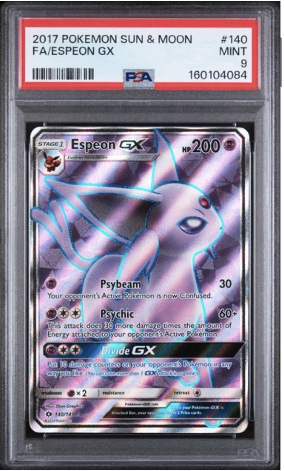 2017 Pokemon Sun & Moon Full Art/Espeon GX 140