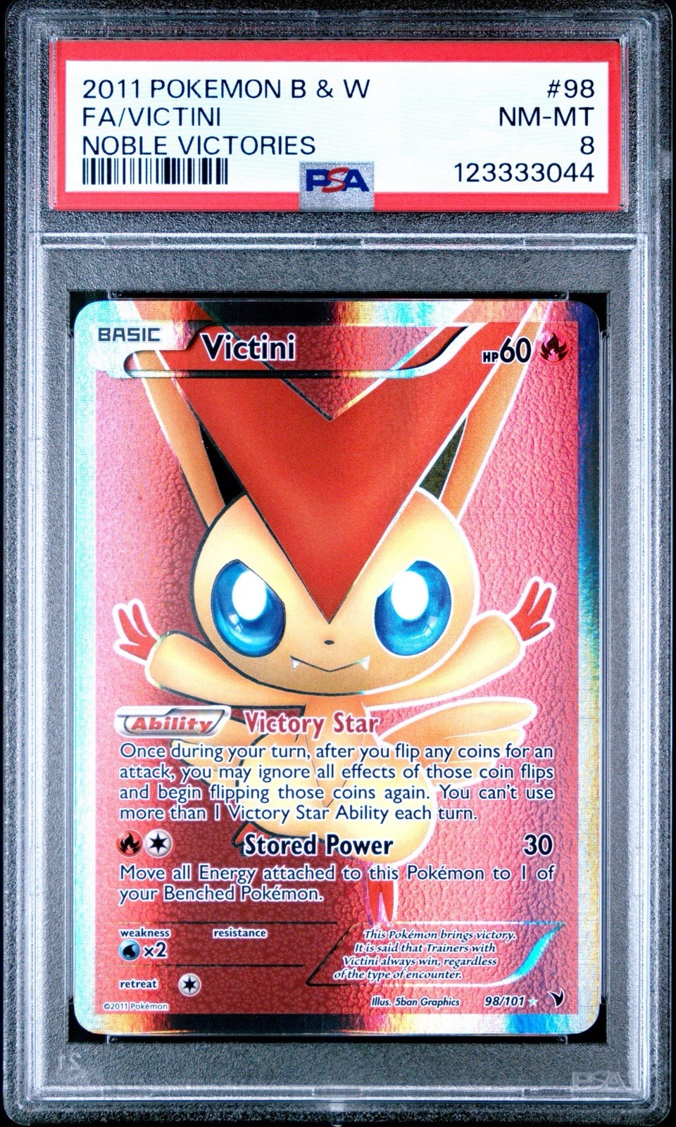 2011 Pokemon Black & White Noble Victories Full Art/Victini 98