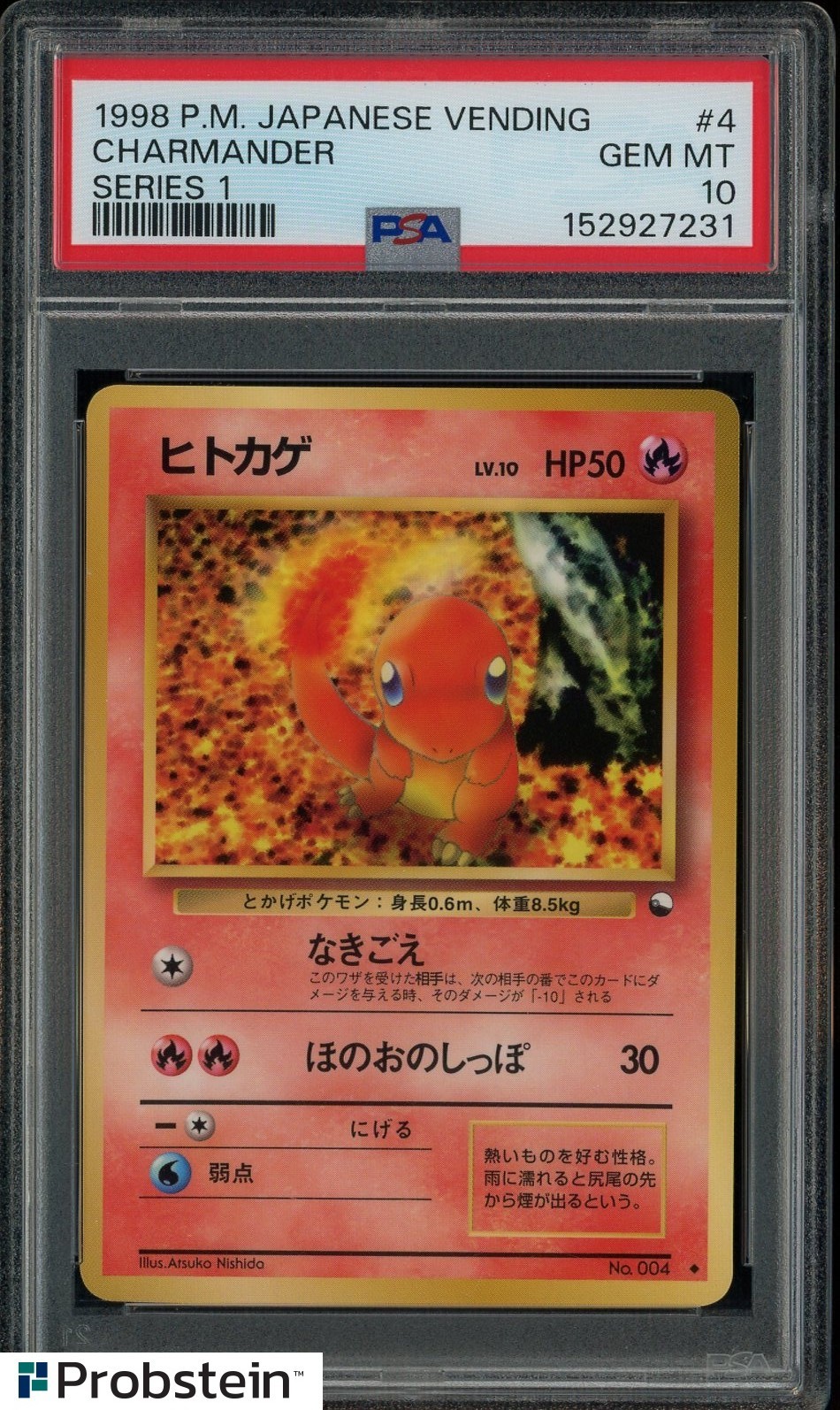 1998 Pokemon Japanese Vending Charmander Series 1 4